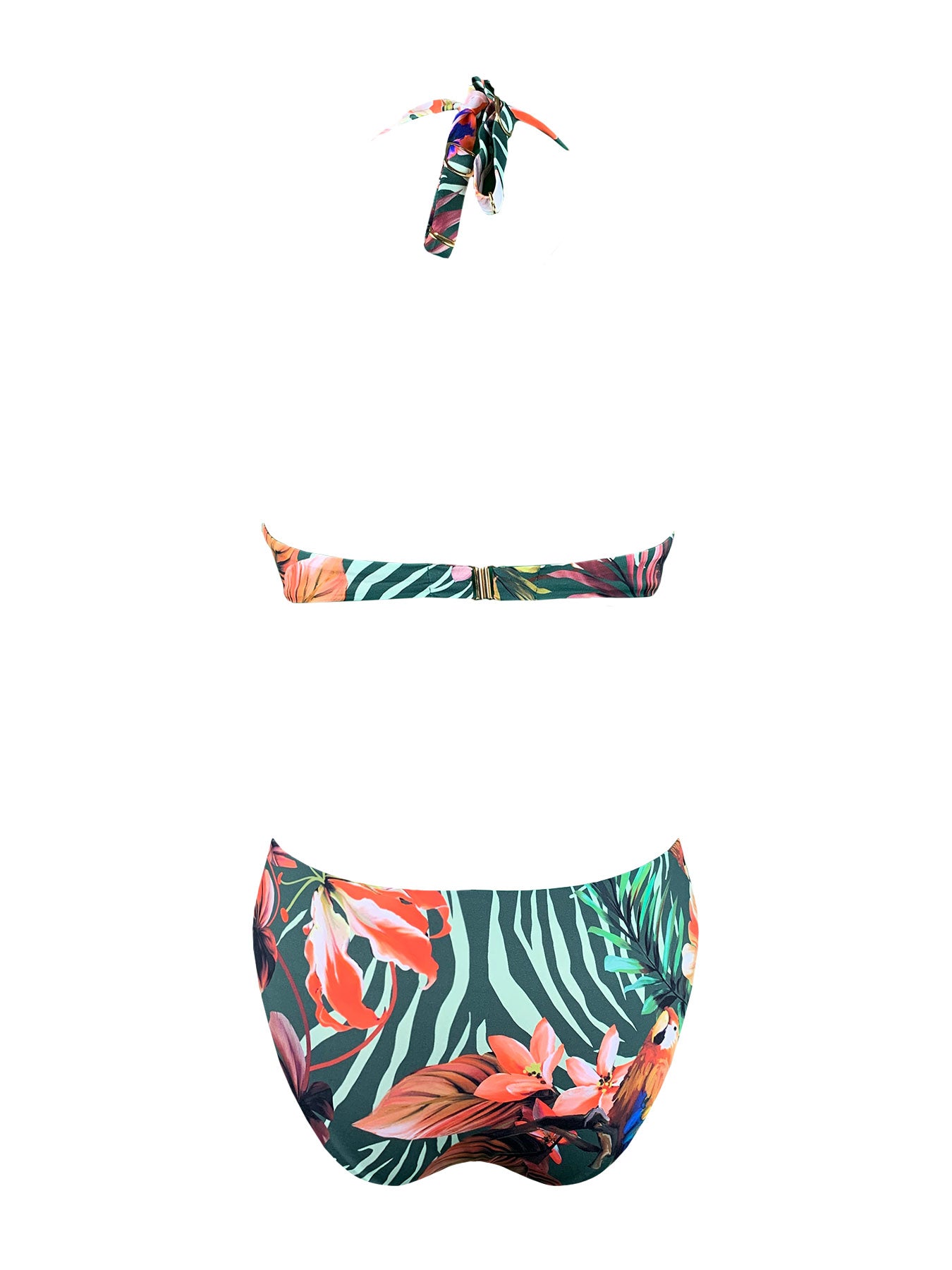 Bikini Ferretto Fantasia Aloha Verde Genius - Bikini D'amare Riccione
