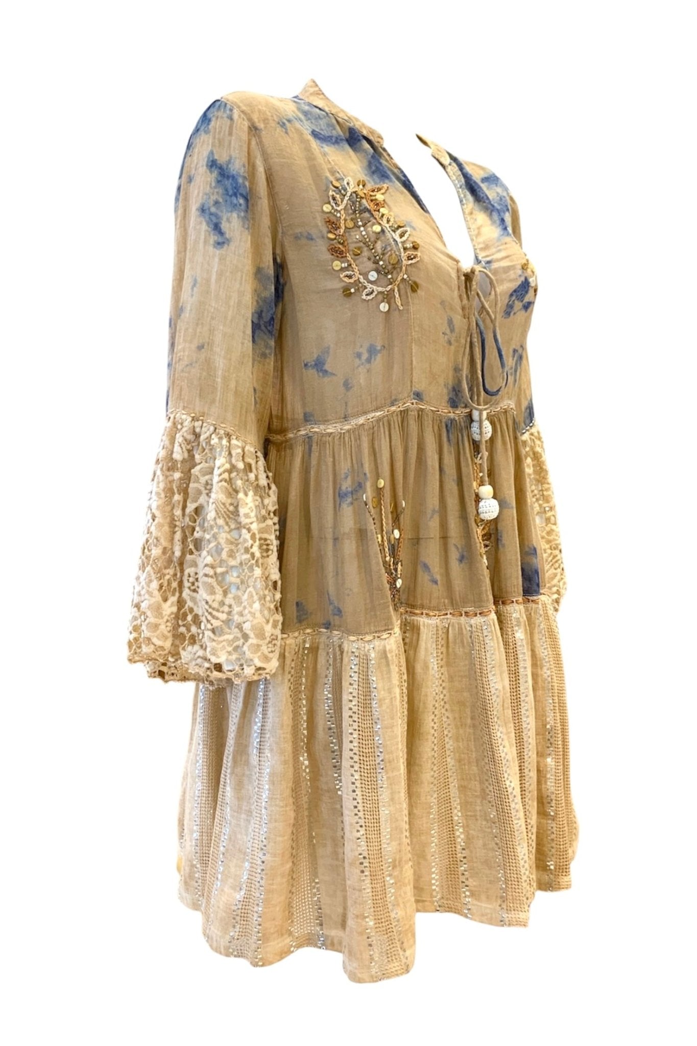 Kaftano Fantasia Batik con Ricami - Bikini D'amare Riccione