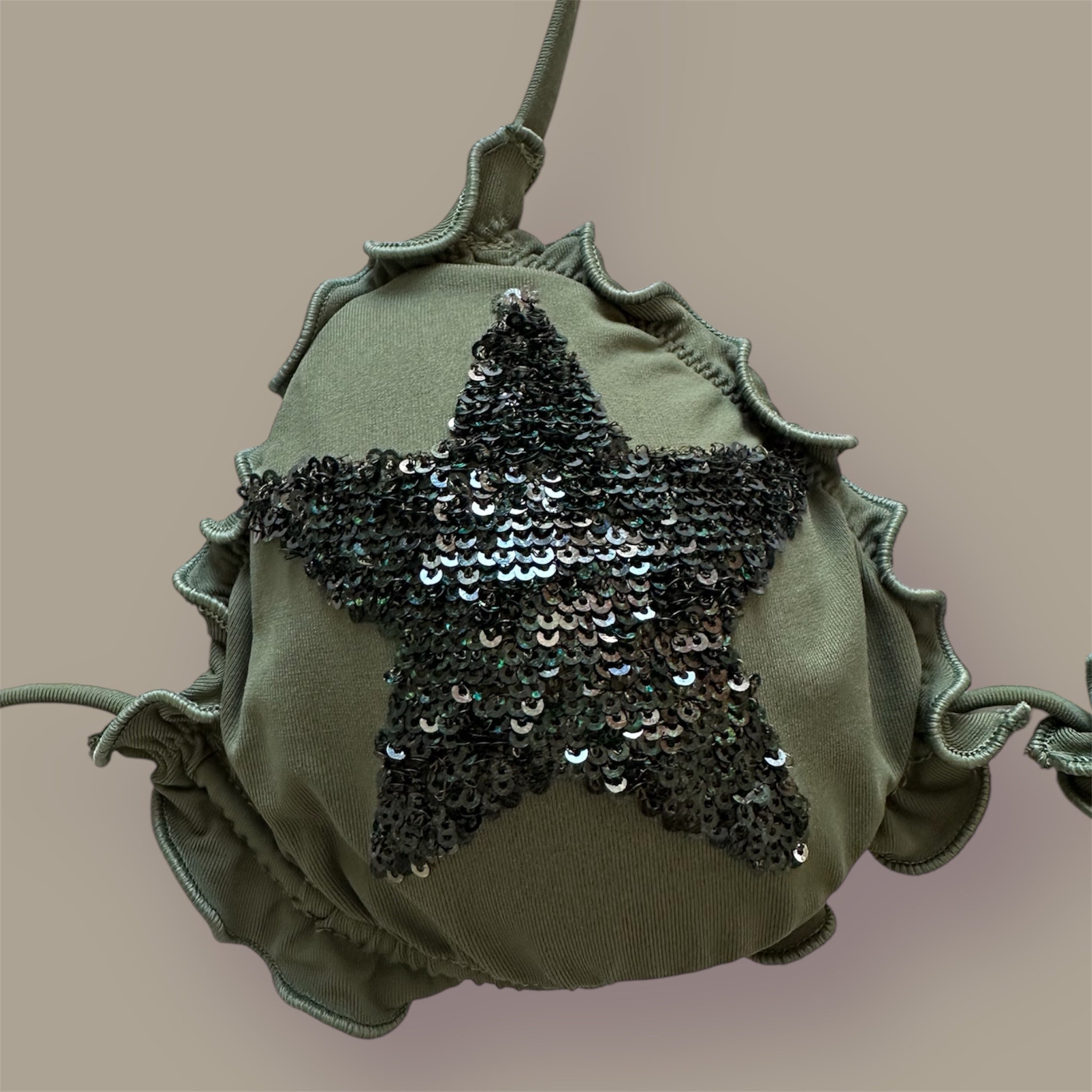 Sunny Beach Bikini Triangolo Paillettes Stelle Militare