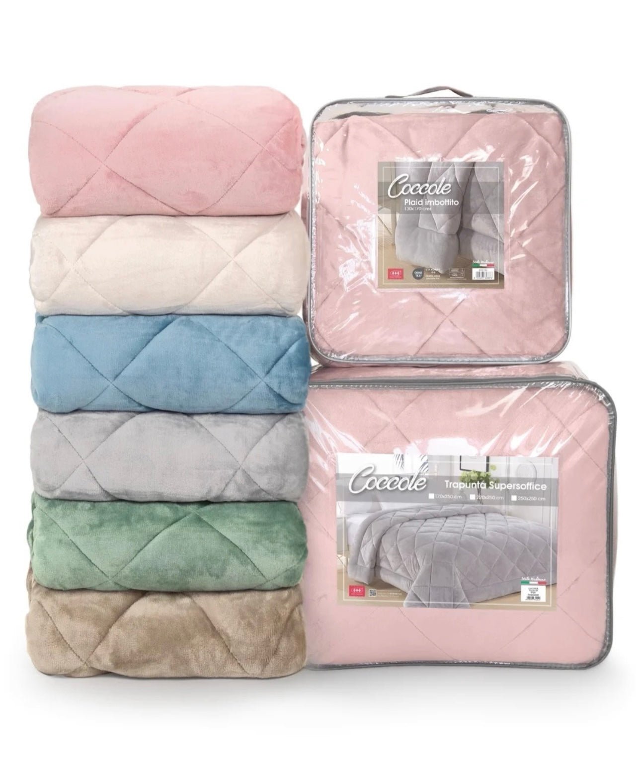 Lovely Shabby Scaldotto Coccole Plaid Imbottito Supersoffice 130 x 160 cm Lovely Shabby