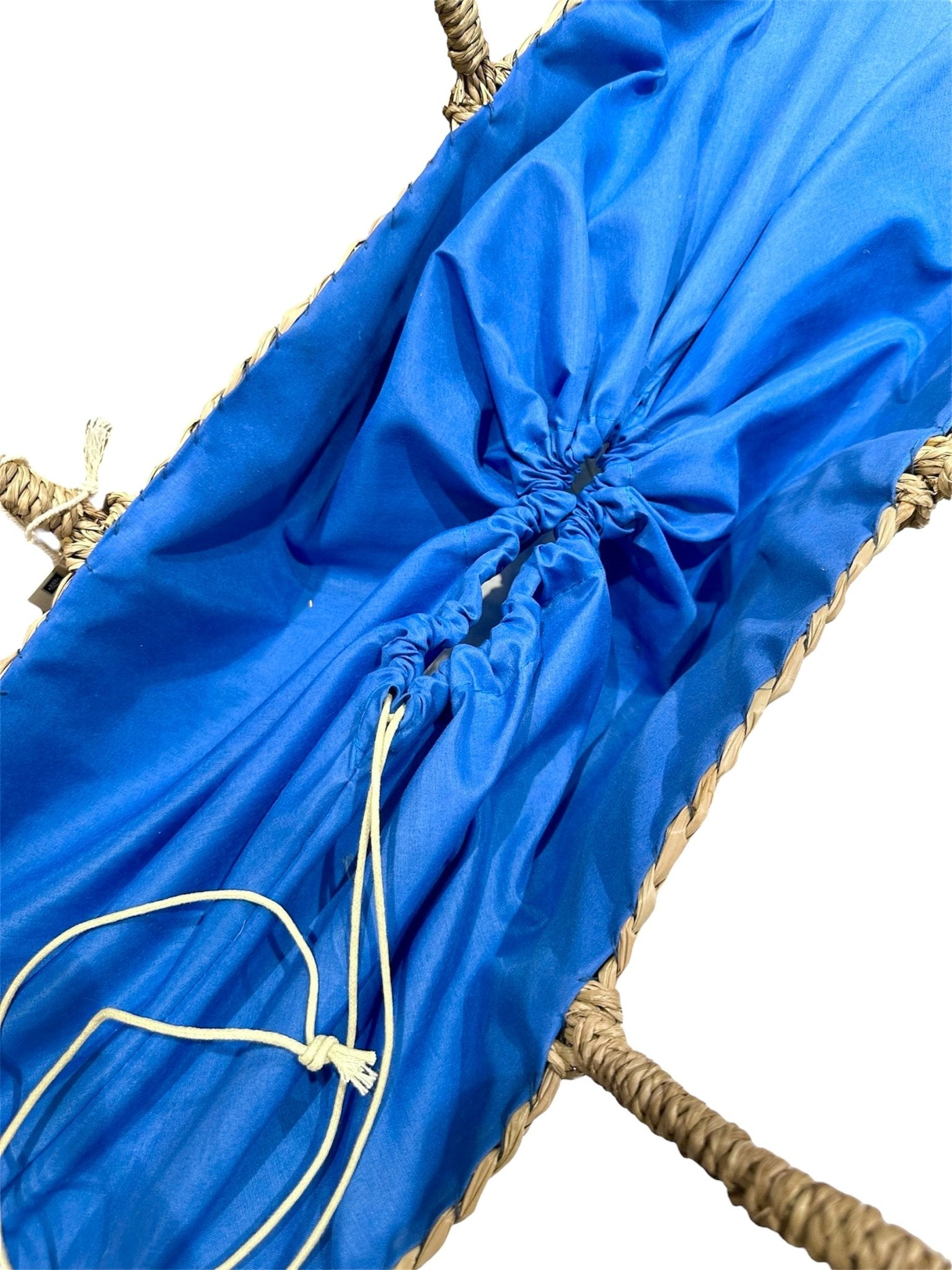 Borsa Mare di Paglia Paillettes Blu Bikini D'amare