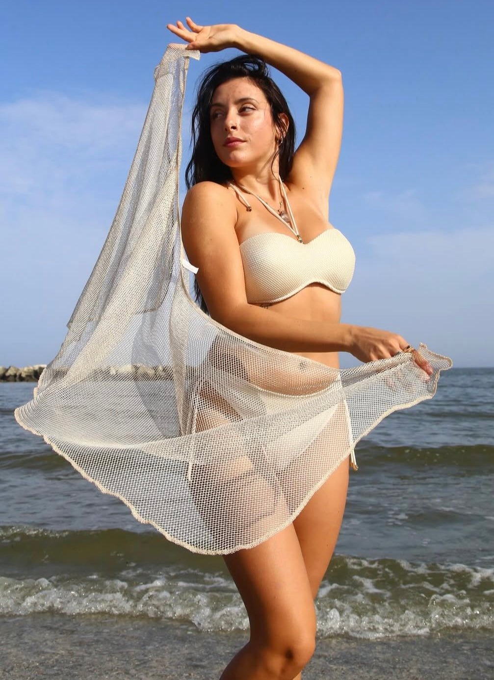 Genius Pareo Rete Oro Bianco - Bikini D'amare Riccione
