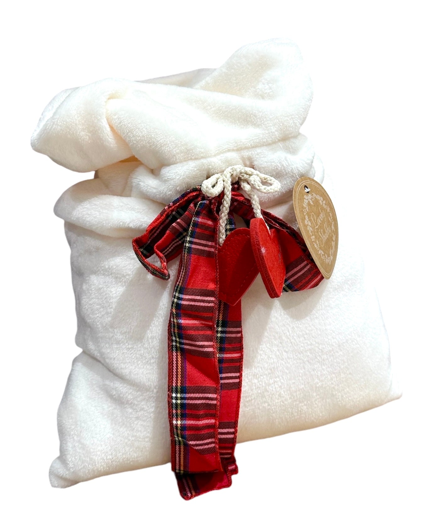 Lovely Shabby Plaid Gift Rosso con Sacchetta 130x160 cm Lovely Shabby