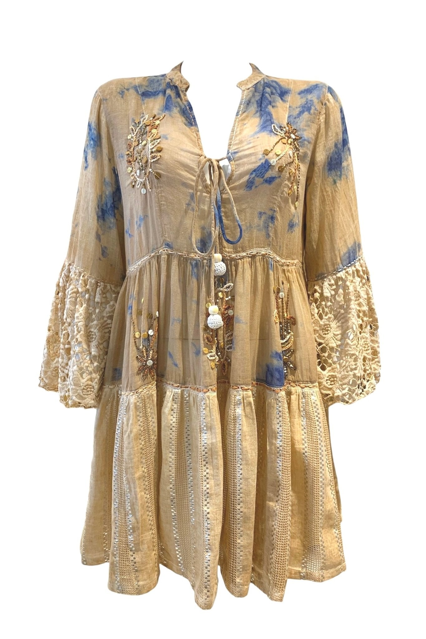 Kaftano Fantasia Batik con Ricami - Bikini D'amare Riccione