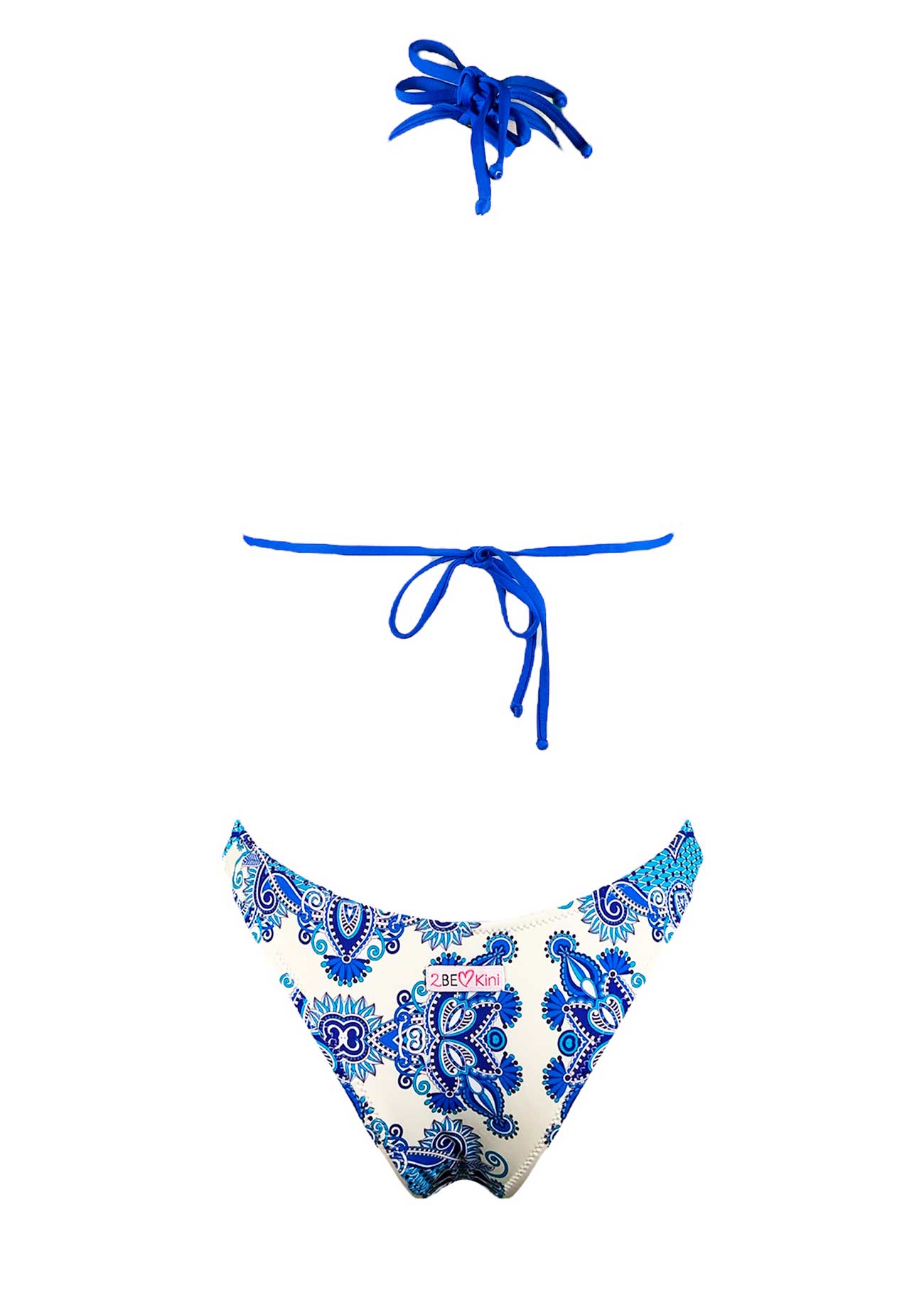 2Bekini Bikini Triangolo Candy Paisley Indigo - Bikini D'amare Riccione