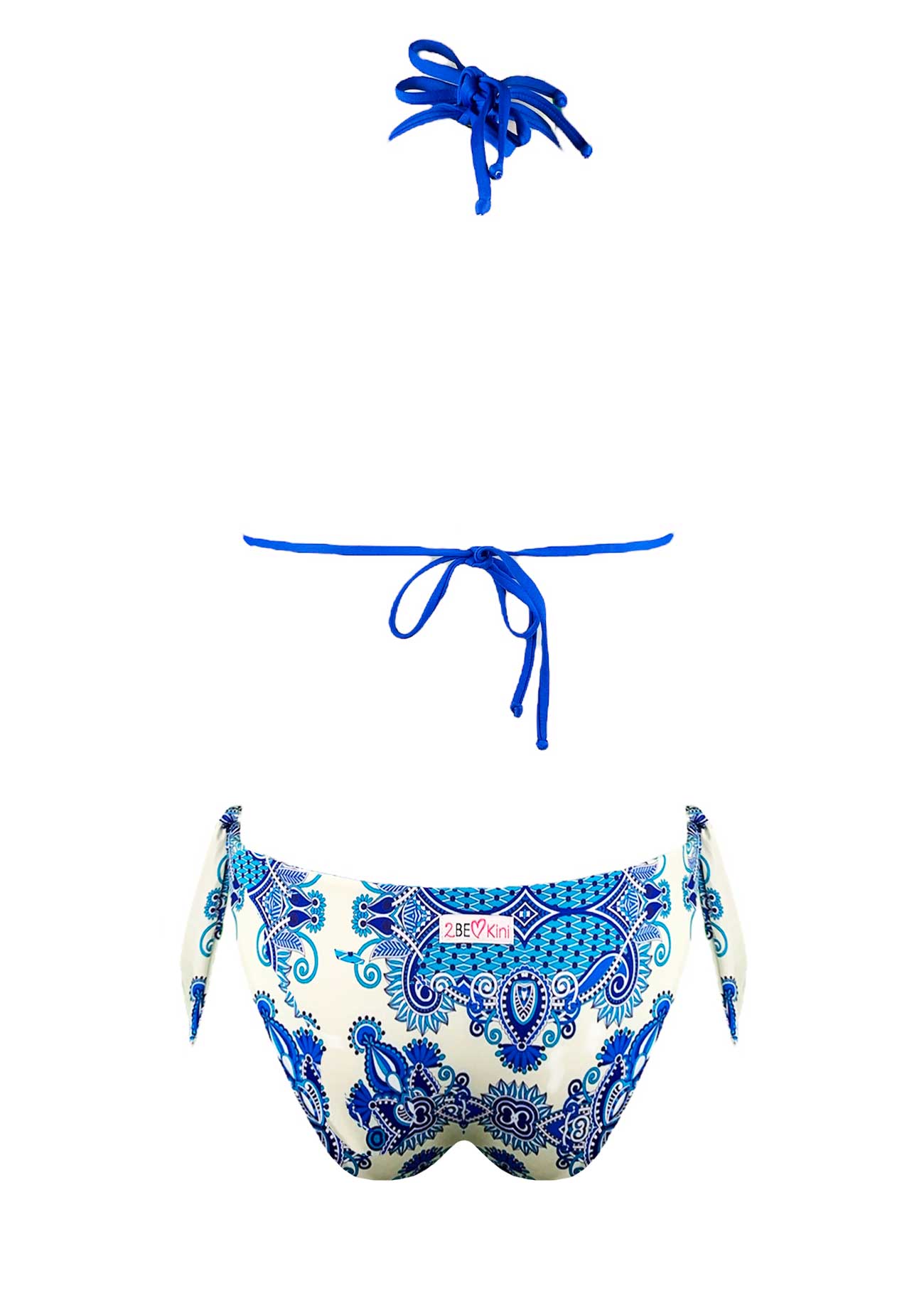 2Bekini Bikini Triangolo Candy Paisley Indigo - Bikini D'amare Riccione