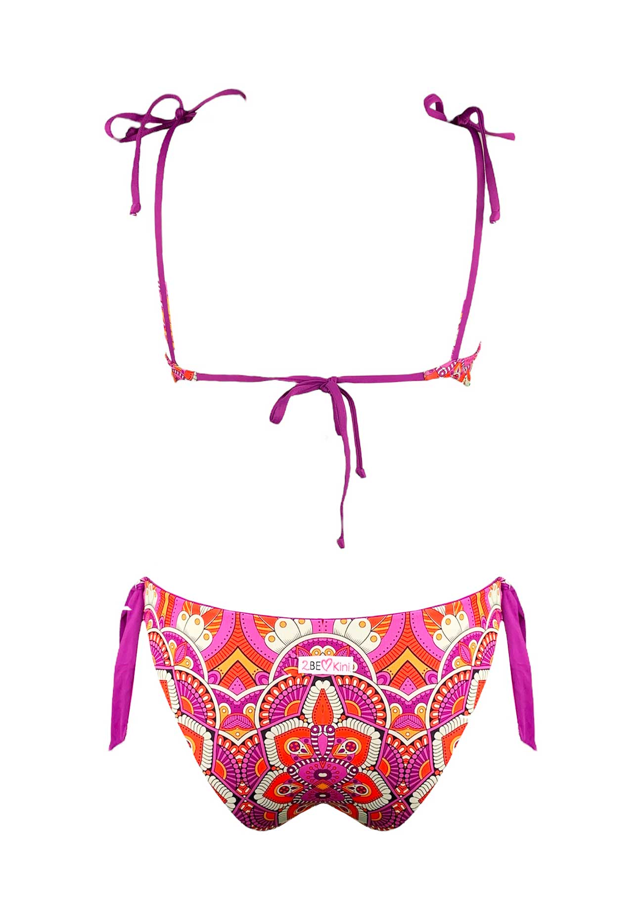 2Bekini Bikini Top Indian Charme Corallo - Bikini D'amare Riccione