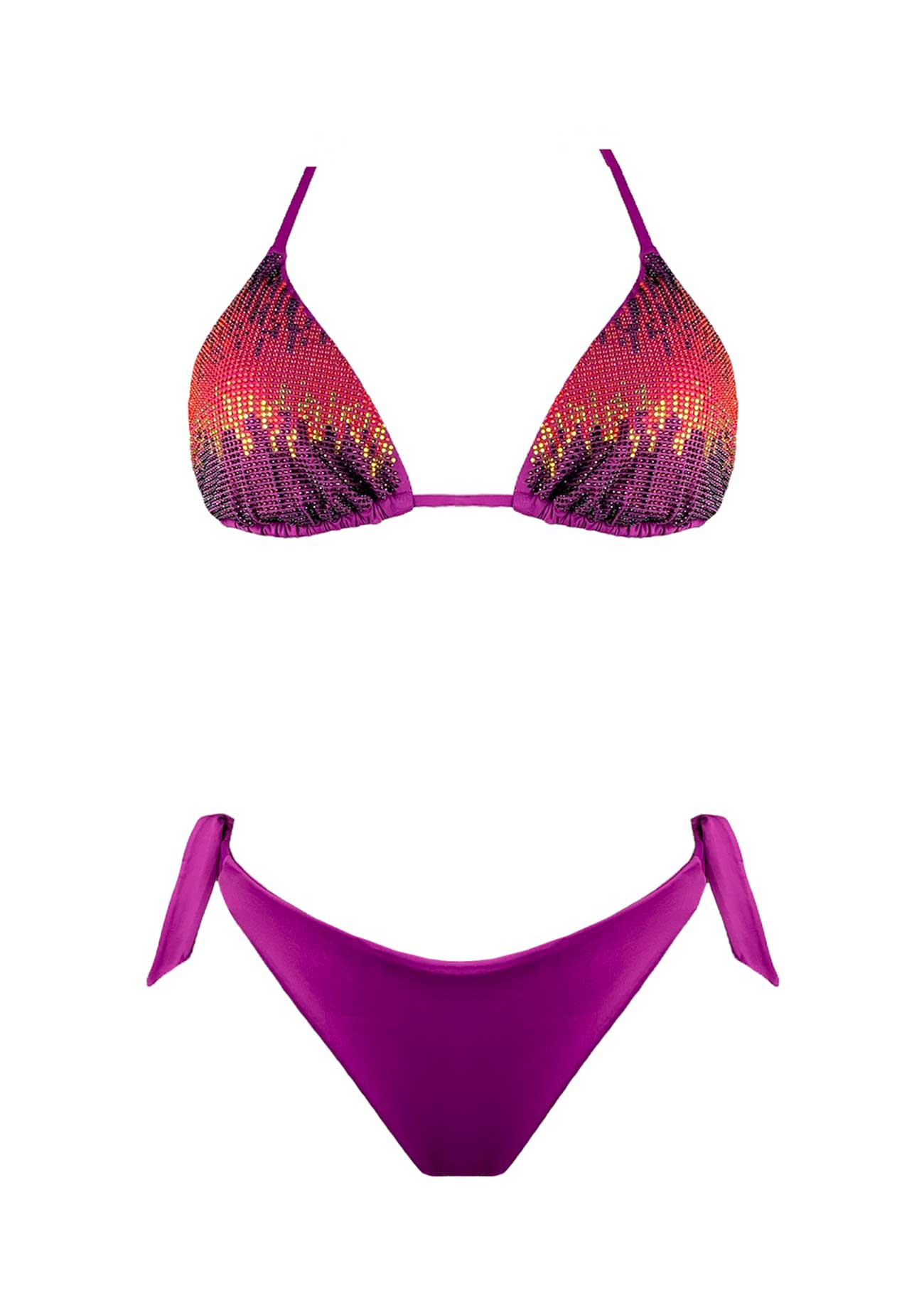 2Bekini Bikini Triangolo Aura Corallo - Bikini D'amare Riccione