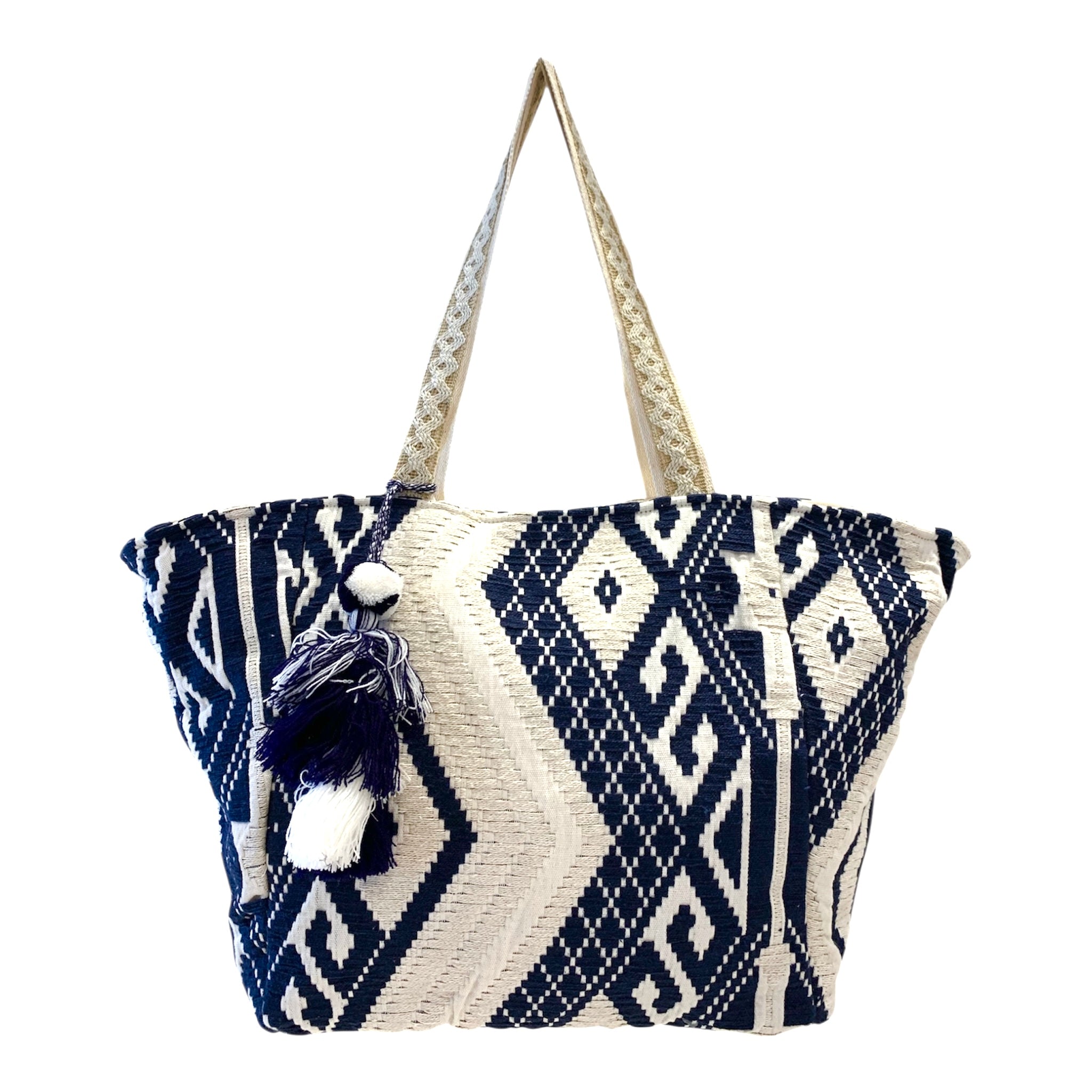 Borsa in Tessuto con Ricamo Artigianale Blu - Bikini D'amare Riccione