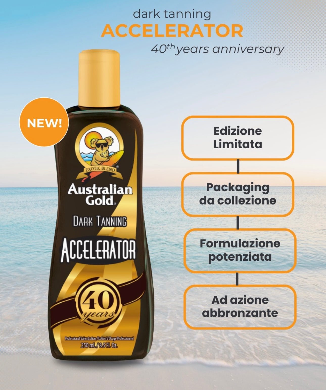 Australian Gold 40th Anniversary Dark Tanning Accellerator - Bikini D'amare Riccione