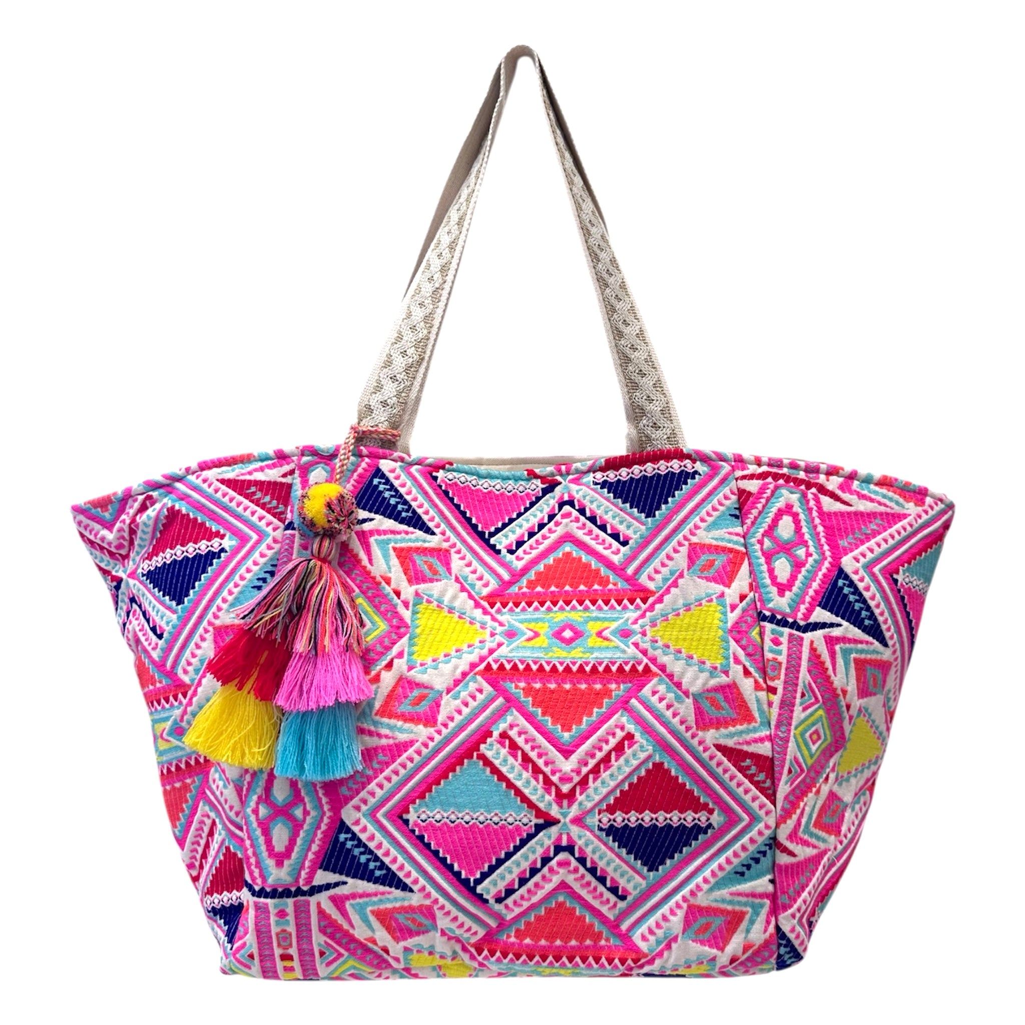 Borsa in Tessuto con Ricamo Artigianale Multicolor - Bikini D'amare Riccione