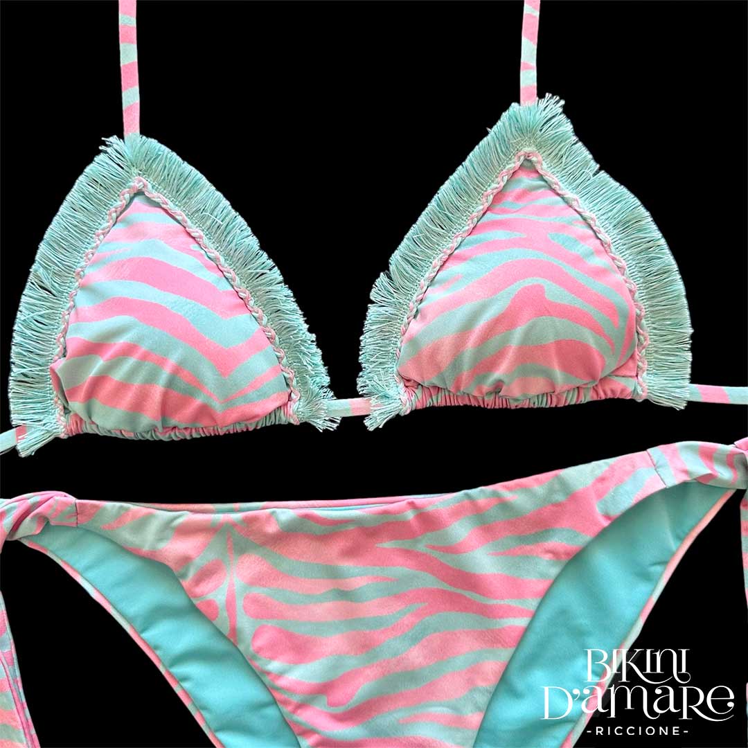 Genius Bikini Triangolo Madagascar Rosa Acqua Genius Beachwear