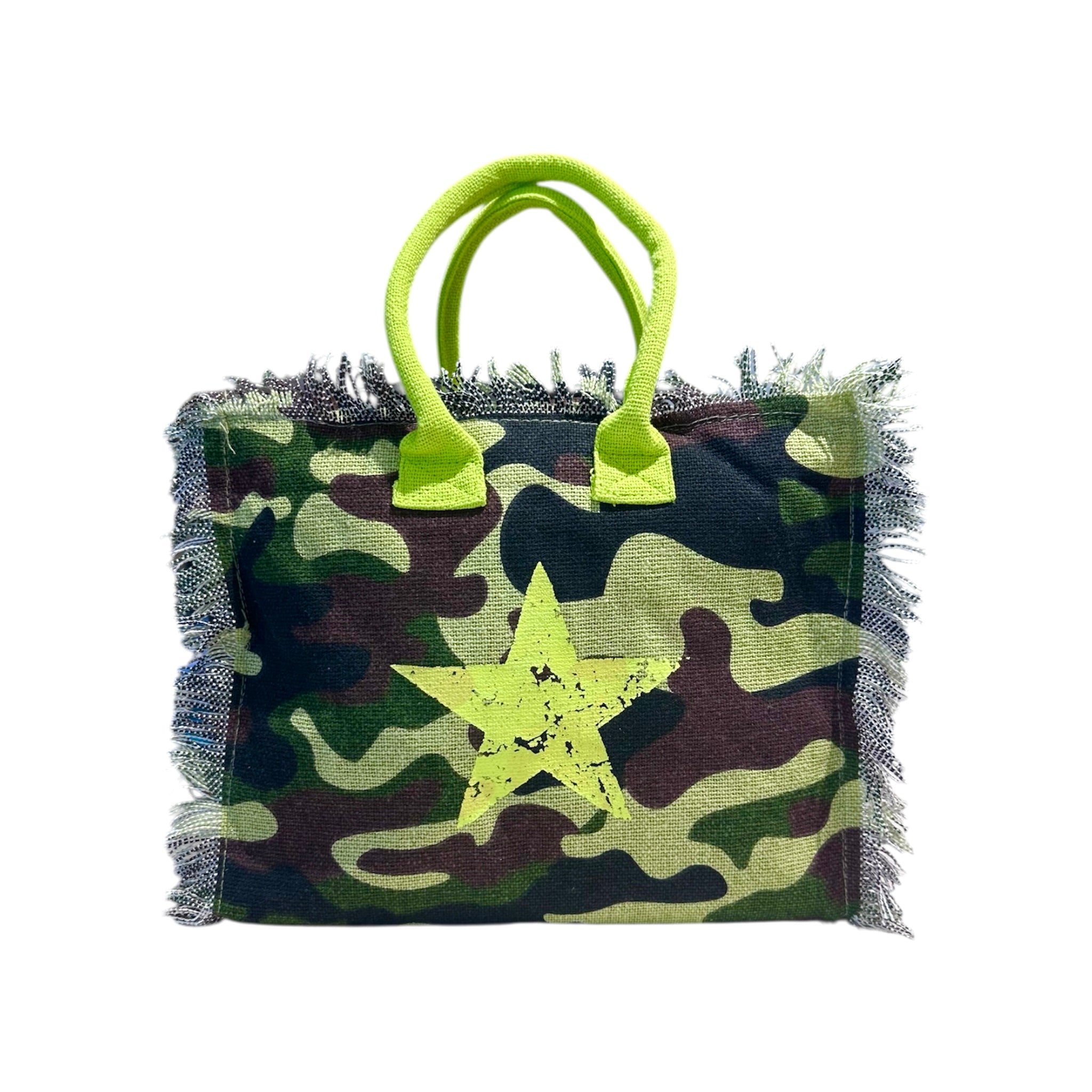 Lovely Beach Borsetta Hand Bag Camo Militare Stella - Bikini D'amare Riccione