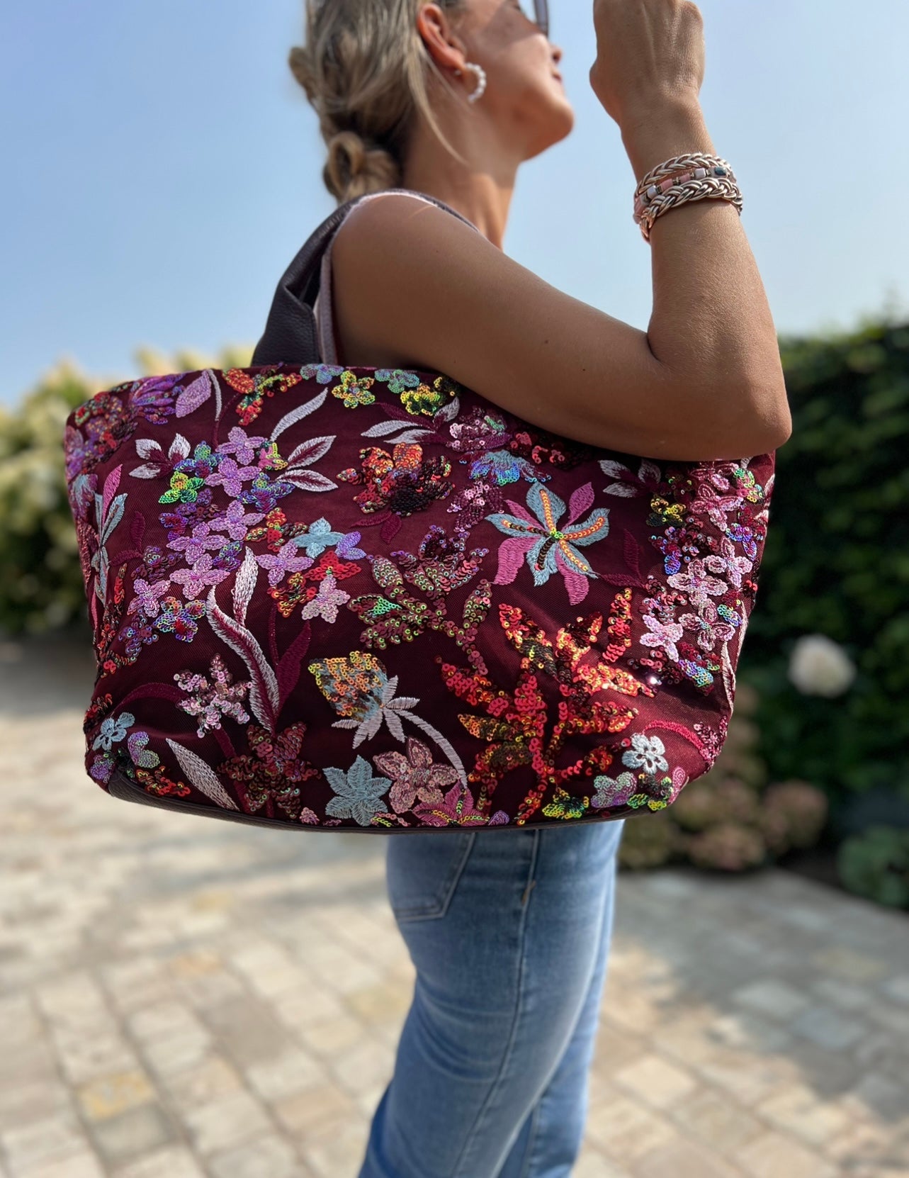 Borsa Fantasia Paillettes Velluto Claudine