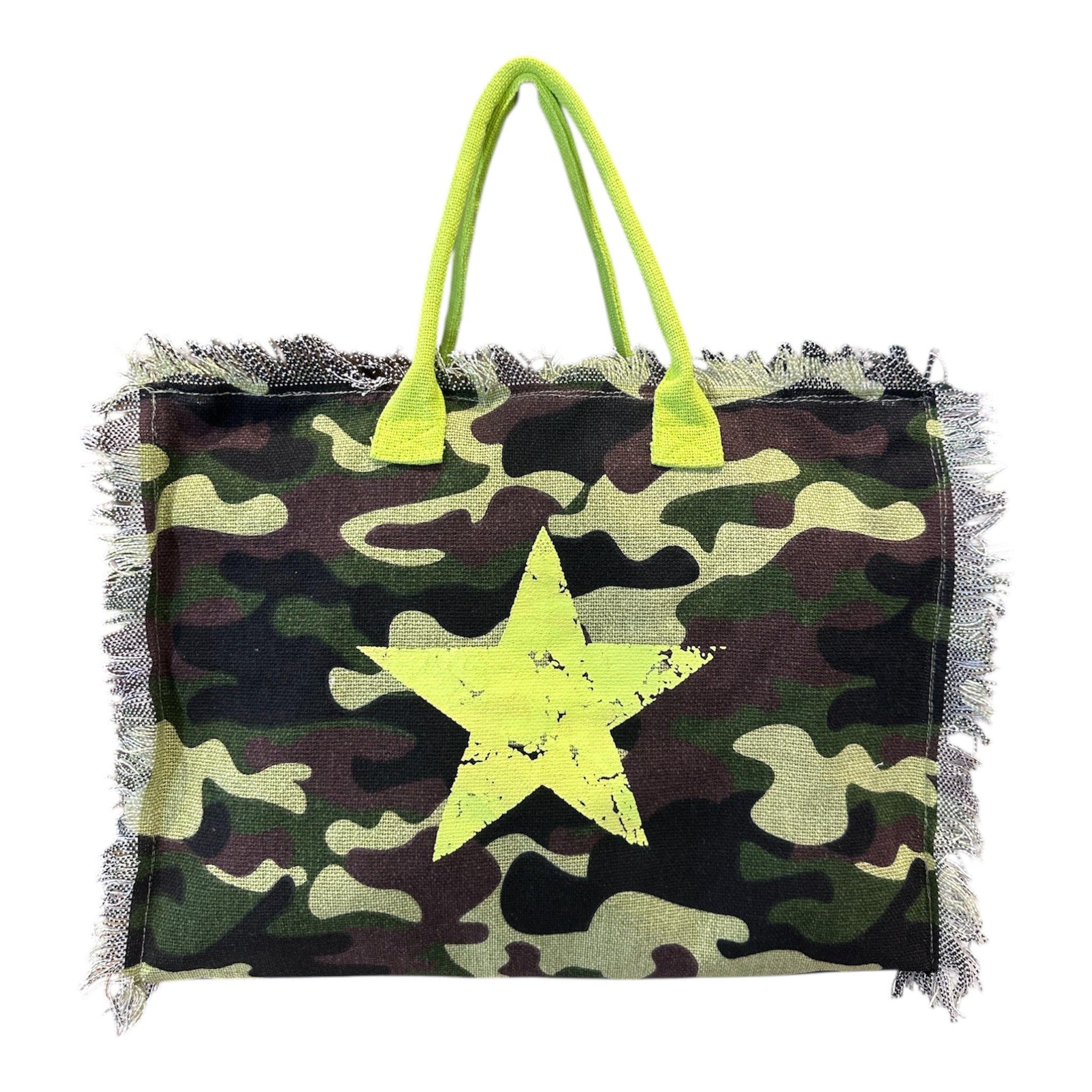 Lovely Beach Borsa Mare Media Camo Militare Stella - Bikini D'amare Riccione