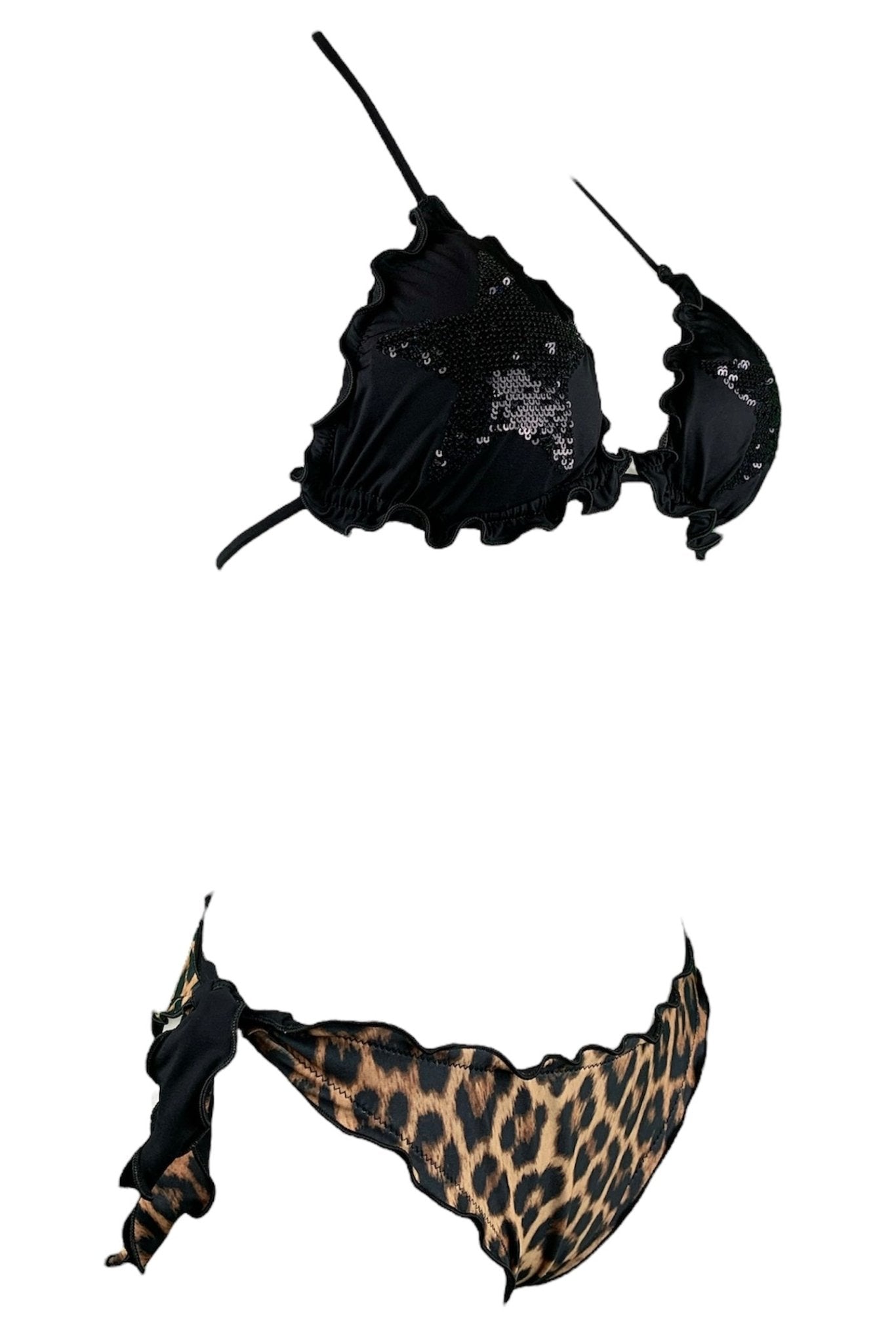 Sunny Beach Bikini Triangolo Paillettes Stelle Animalier - Scegli il Colore