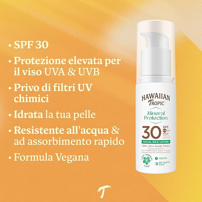 Hawaiian Tropic Mineral Sun Latte Viso Spf 30 - Bikini D'amare Riccione