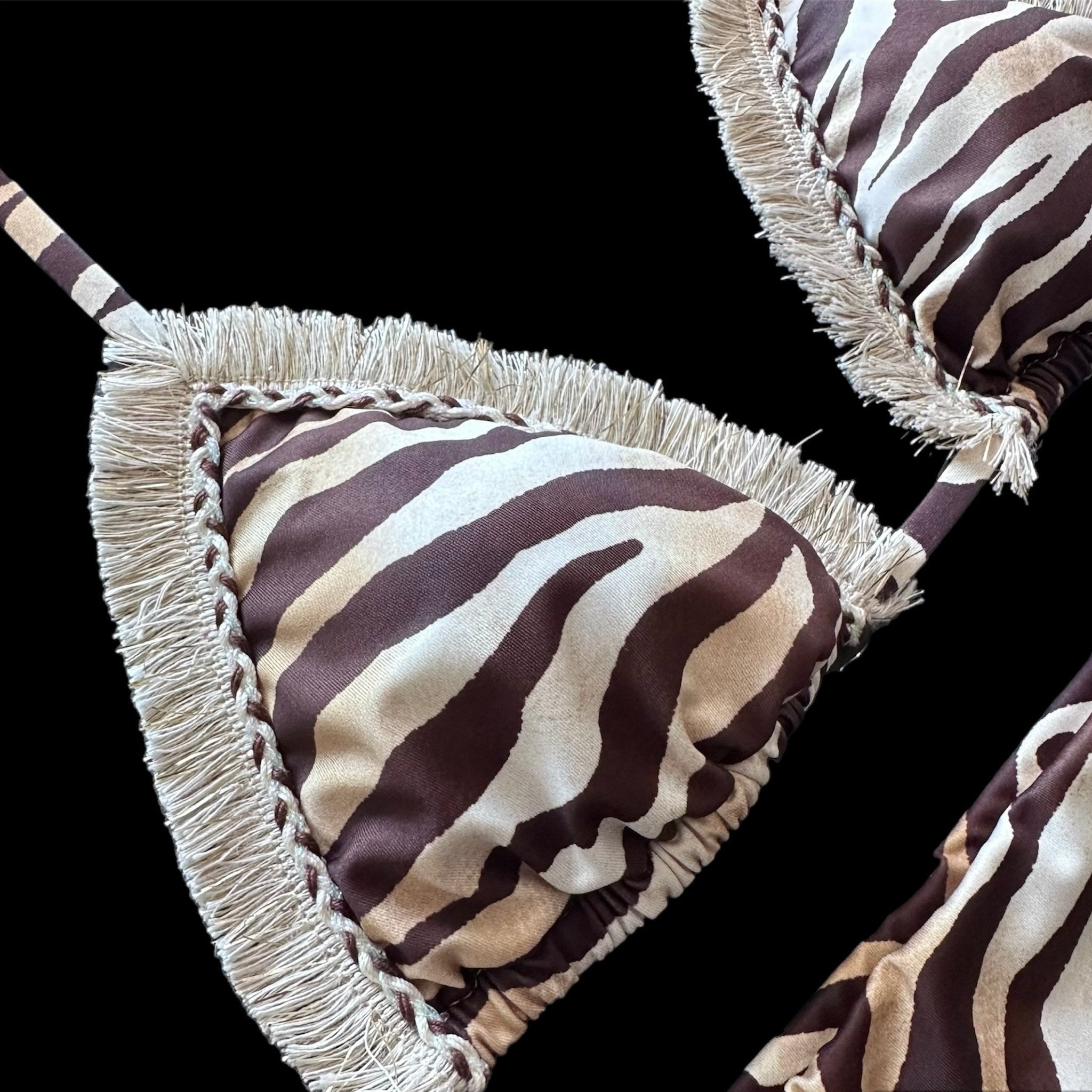 Genius Bikini Triangolo Madagascar Panna Marrone Genius Beachwear