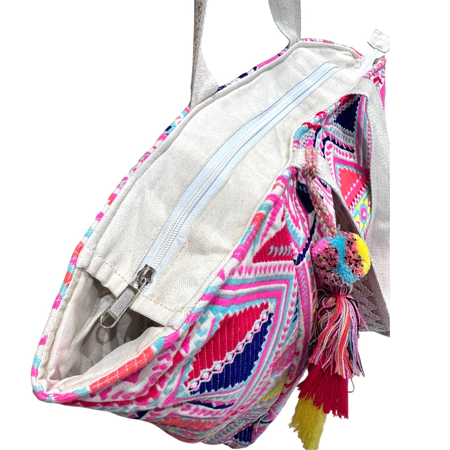 Borsa in Tessuto con Ricamo Artigianale Multicolor - Bikini D'amare Riccione