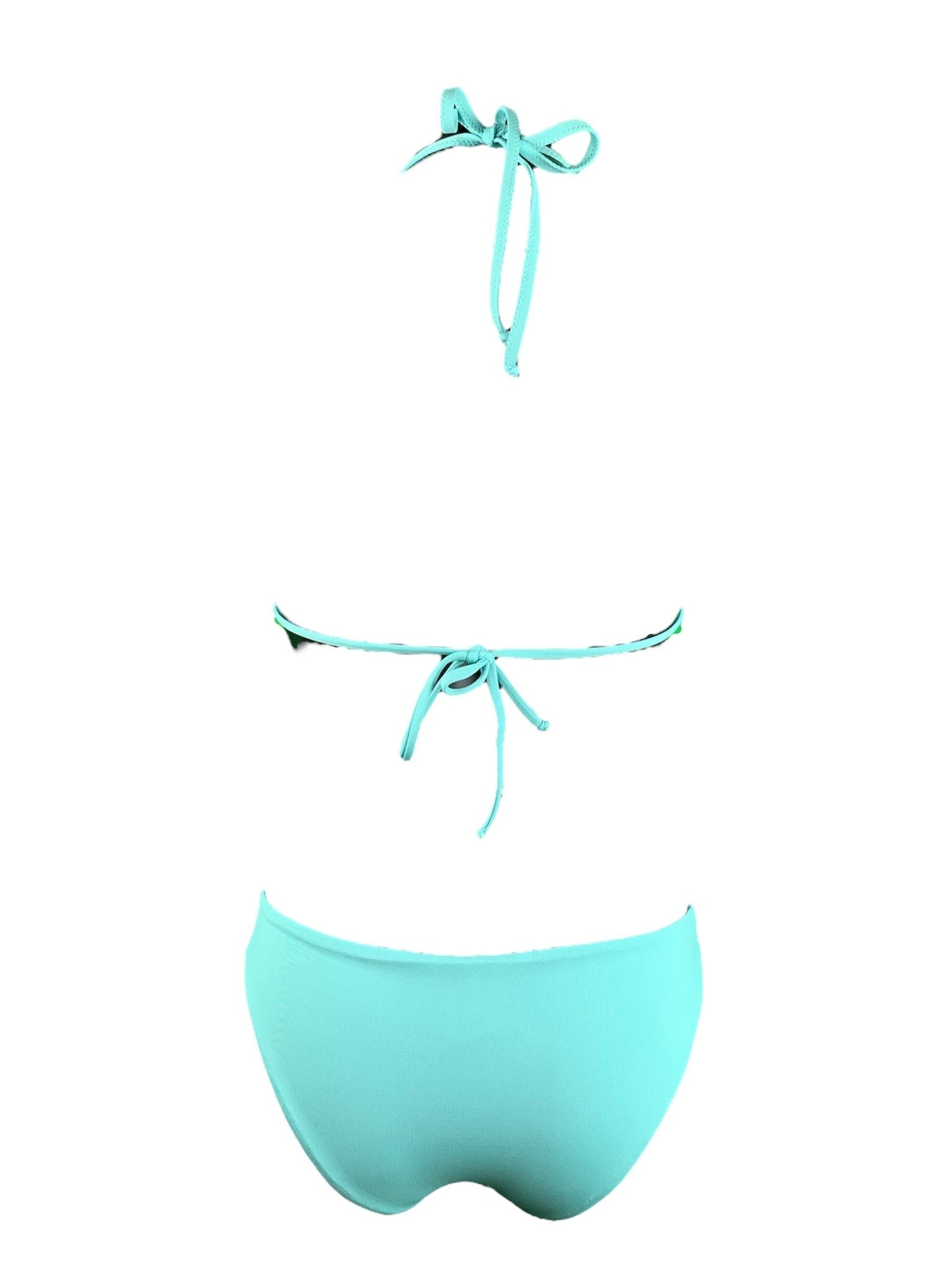 Coals Beach Bikini Triangolo Paillettes Verde Acqua - Bikini D'amare Riccione