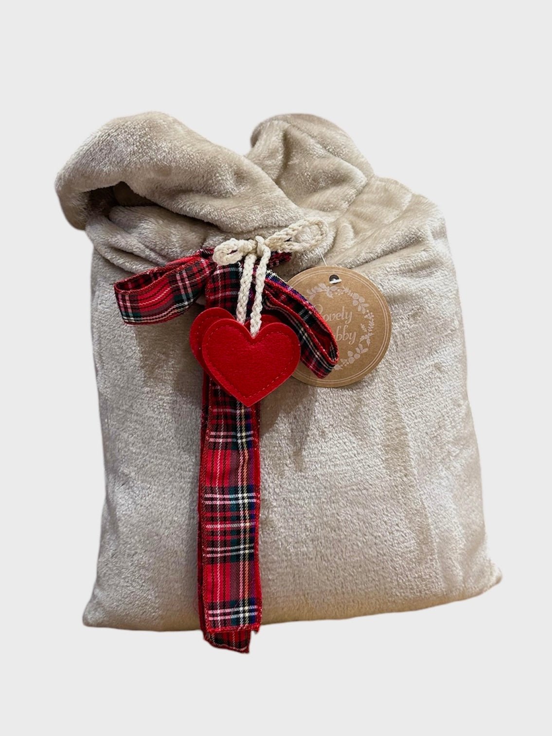 Lovely Shabby Plaid Gift Rosso con Sacchetta 130x160 cm Lovely Shabby