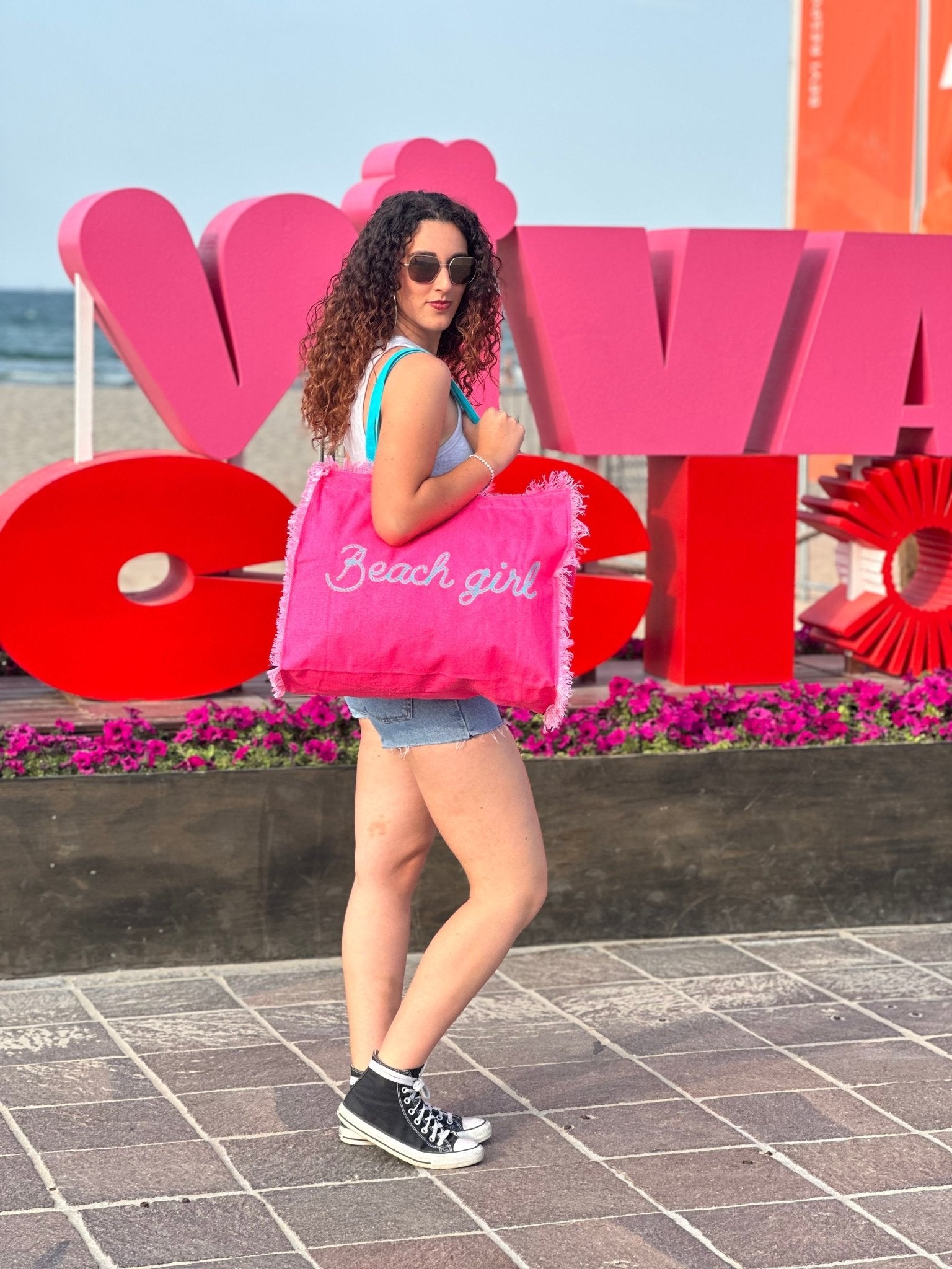 Lovely Beach Borsa Mare Beach Girl Tinta Unita Colorama - Bikini D'amare Riccione