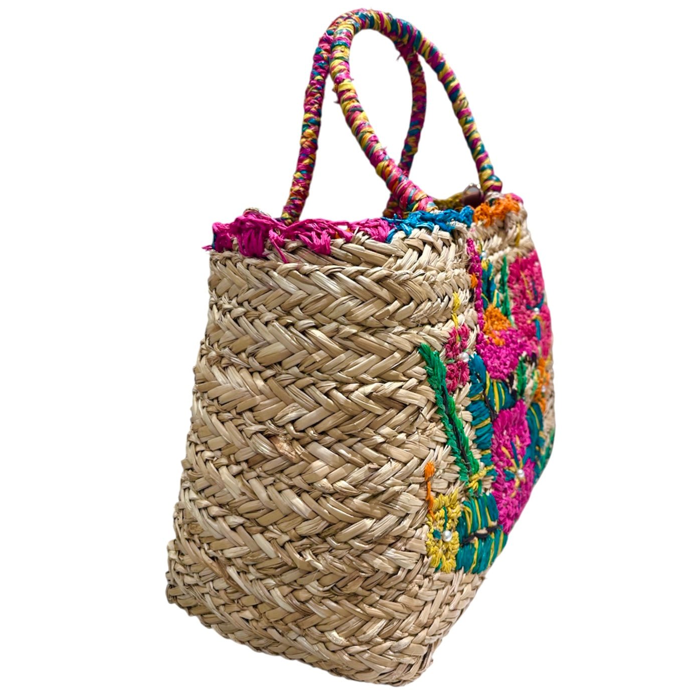 Borsa Mare Paglia Fenicottero - Bikini D'amare Riccione