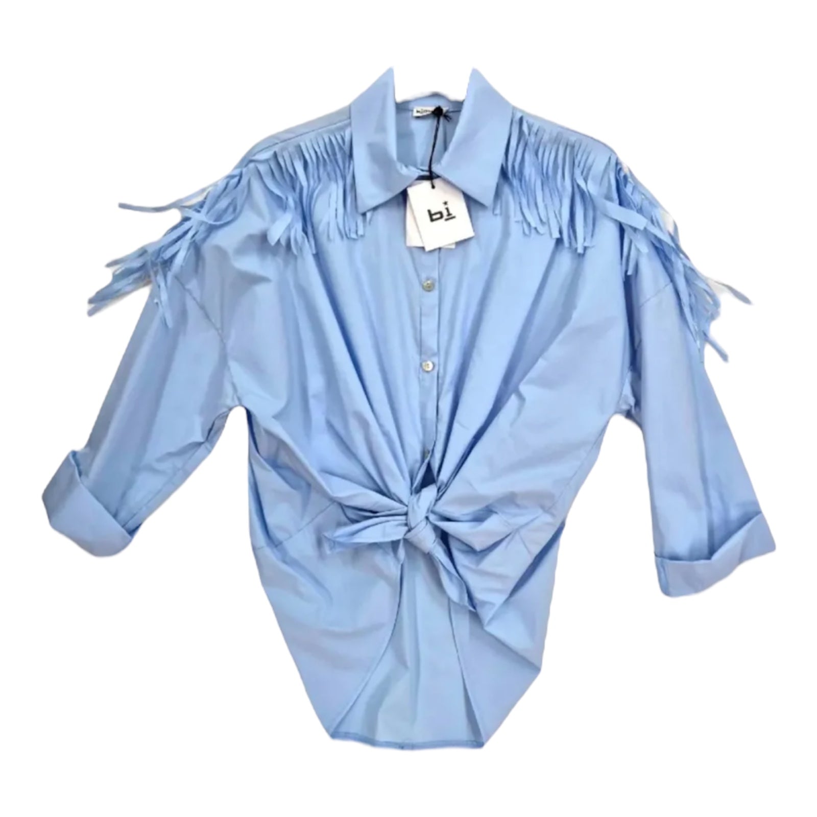 Bighet Camicia Frange e Nodo - Scegli il Colore - Bikini D'amare Riccione