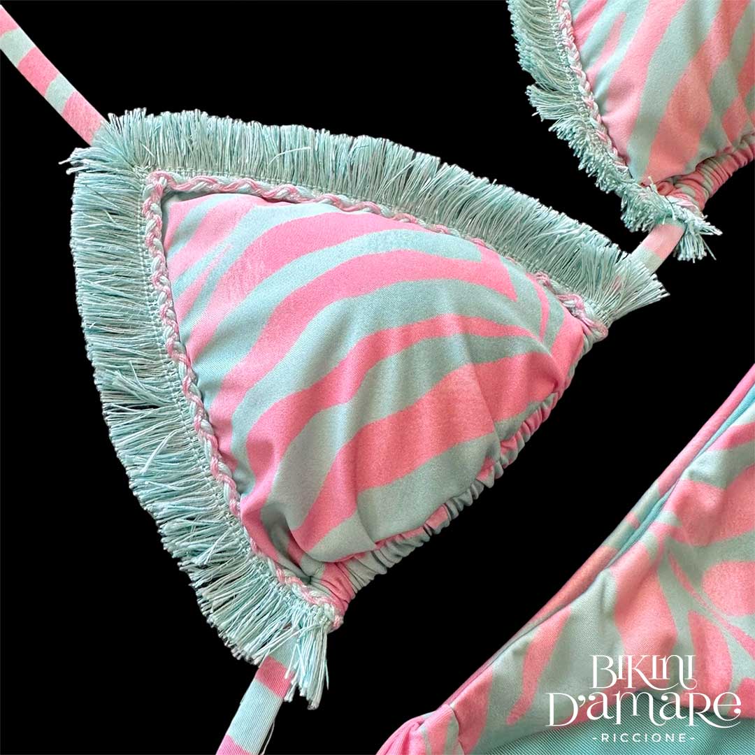 Genius Bikini Triangolo Madagascar Rosa Acqua Genius Beachwear