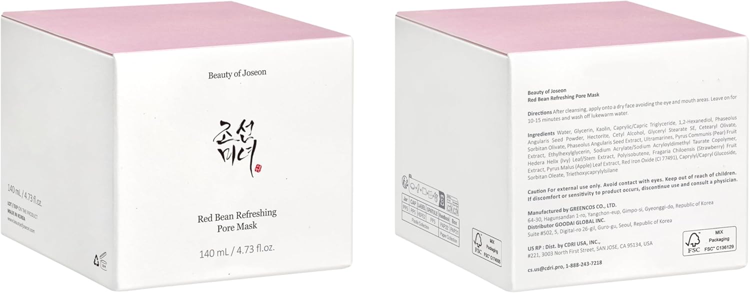 Beauty Of Joseon Maschera Rinfrescante Pori ai fagioli Rossi 140 ml - Bikini D'amare Riccione