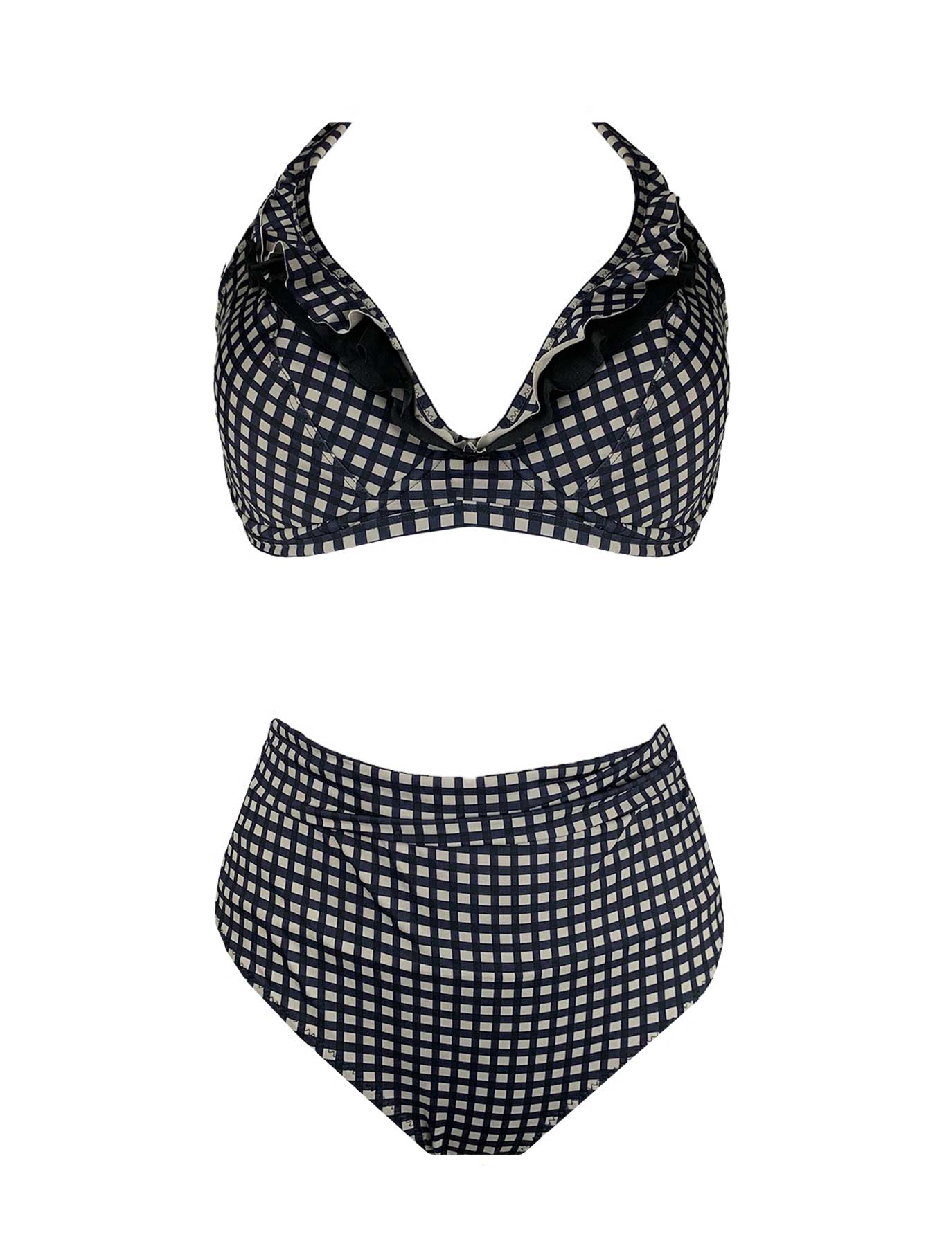 Unimar Bikini Ferretto KC Volant Quadretti - Bikini D'amare Riccione