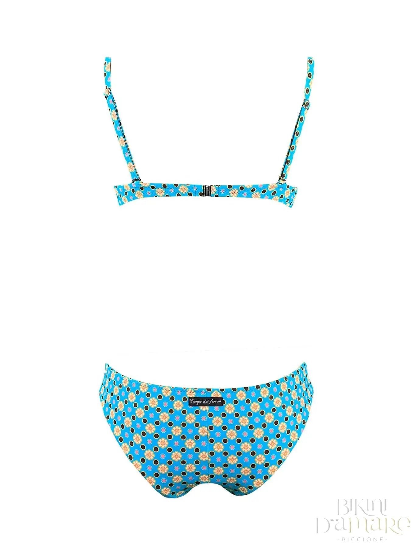 Bikini Coppa Push Up Fiori Vintage