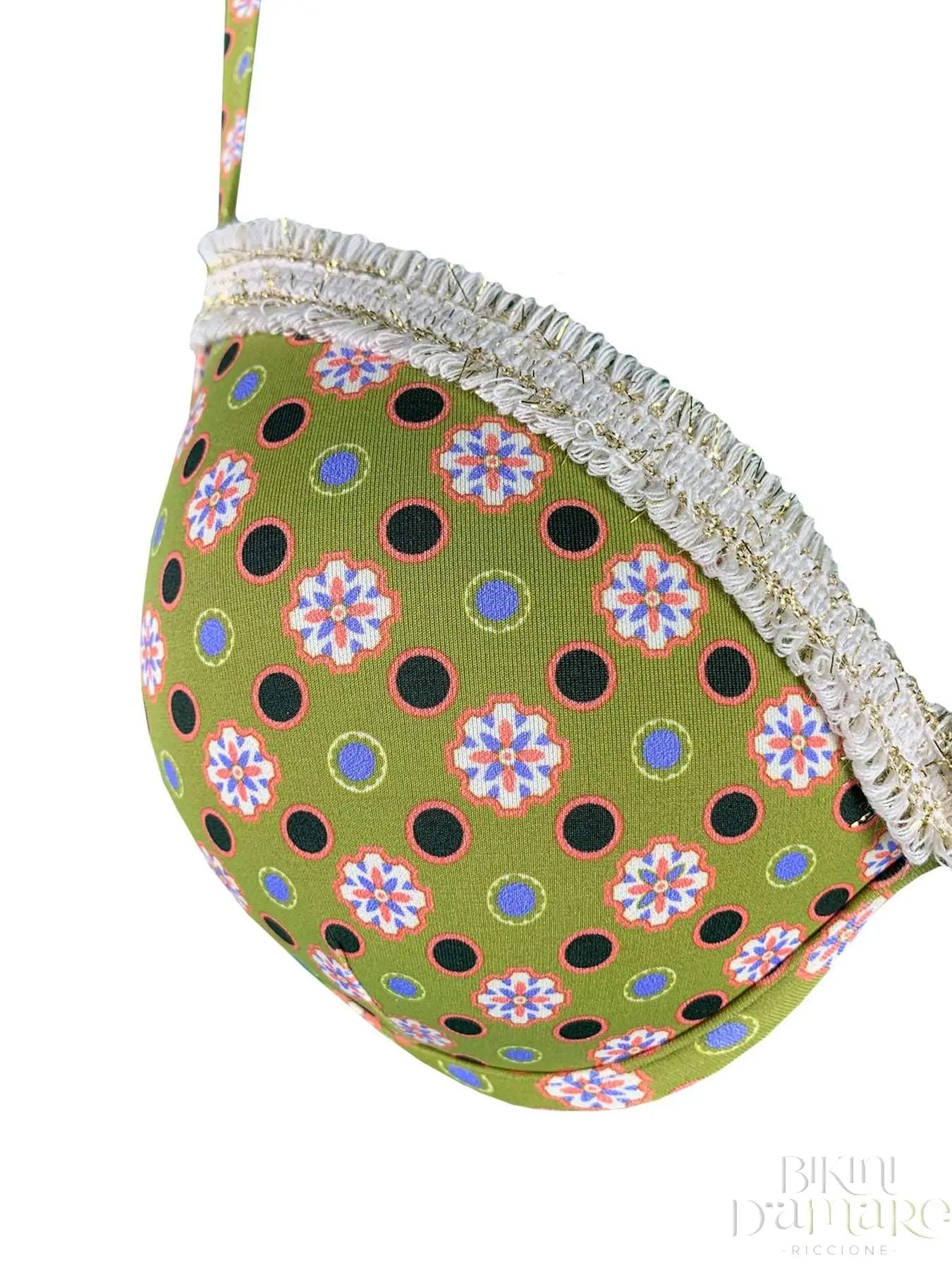 Bikini Coppa Push Up Fiori Vintage