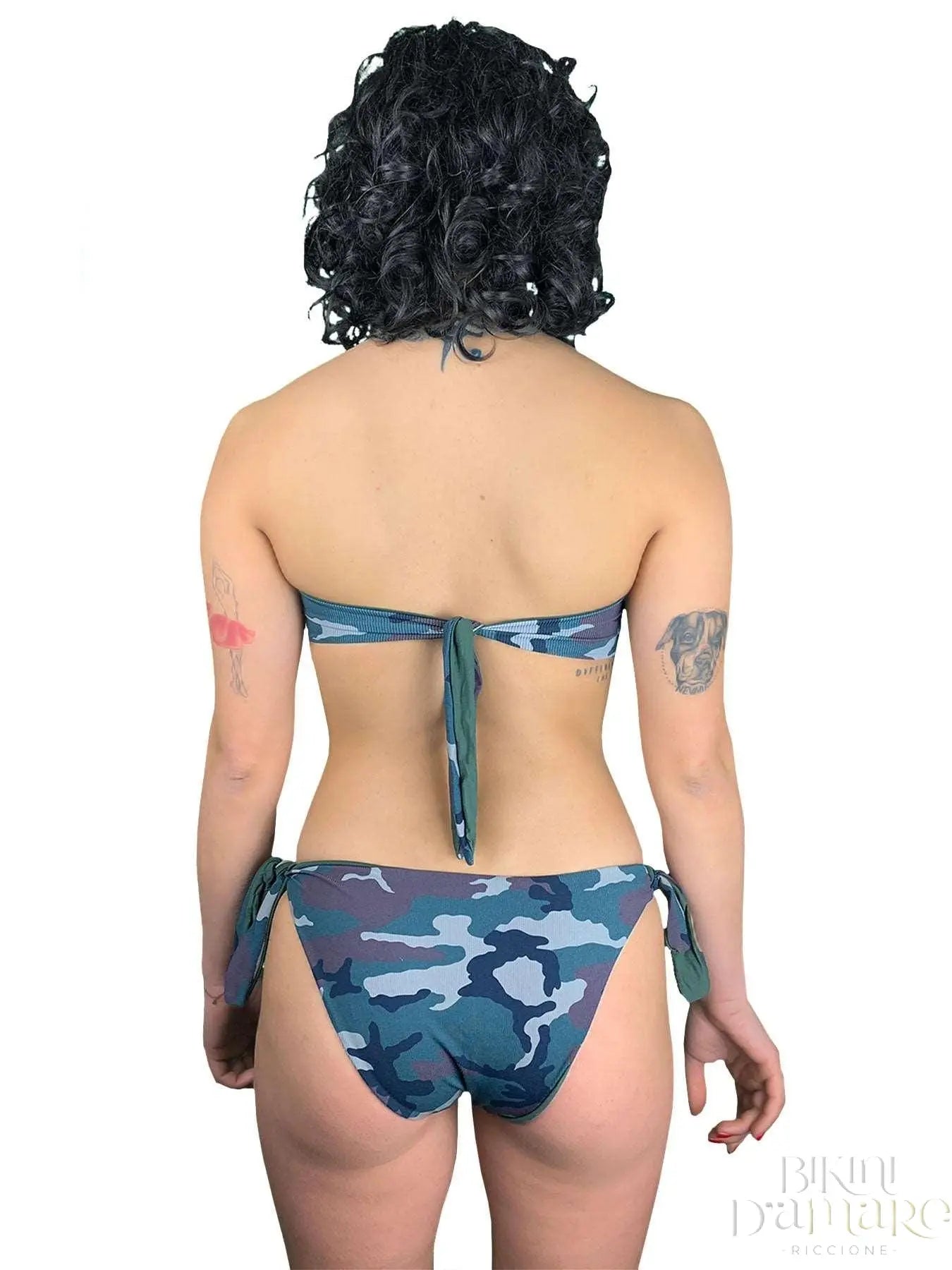 Bikini Fascia Mimetico Costine