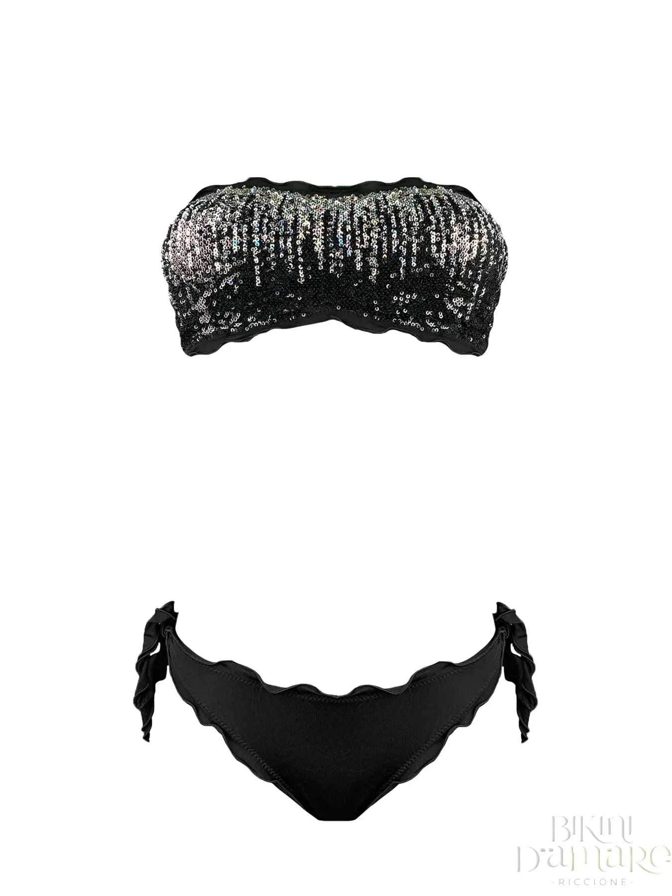 Bikini Fascia Paillettes Fiammate Fini - Bikini D'amare Riccione