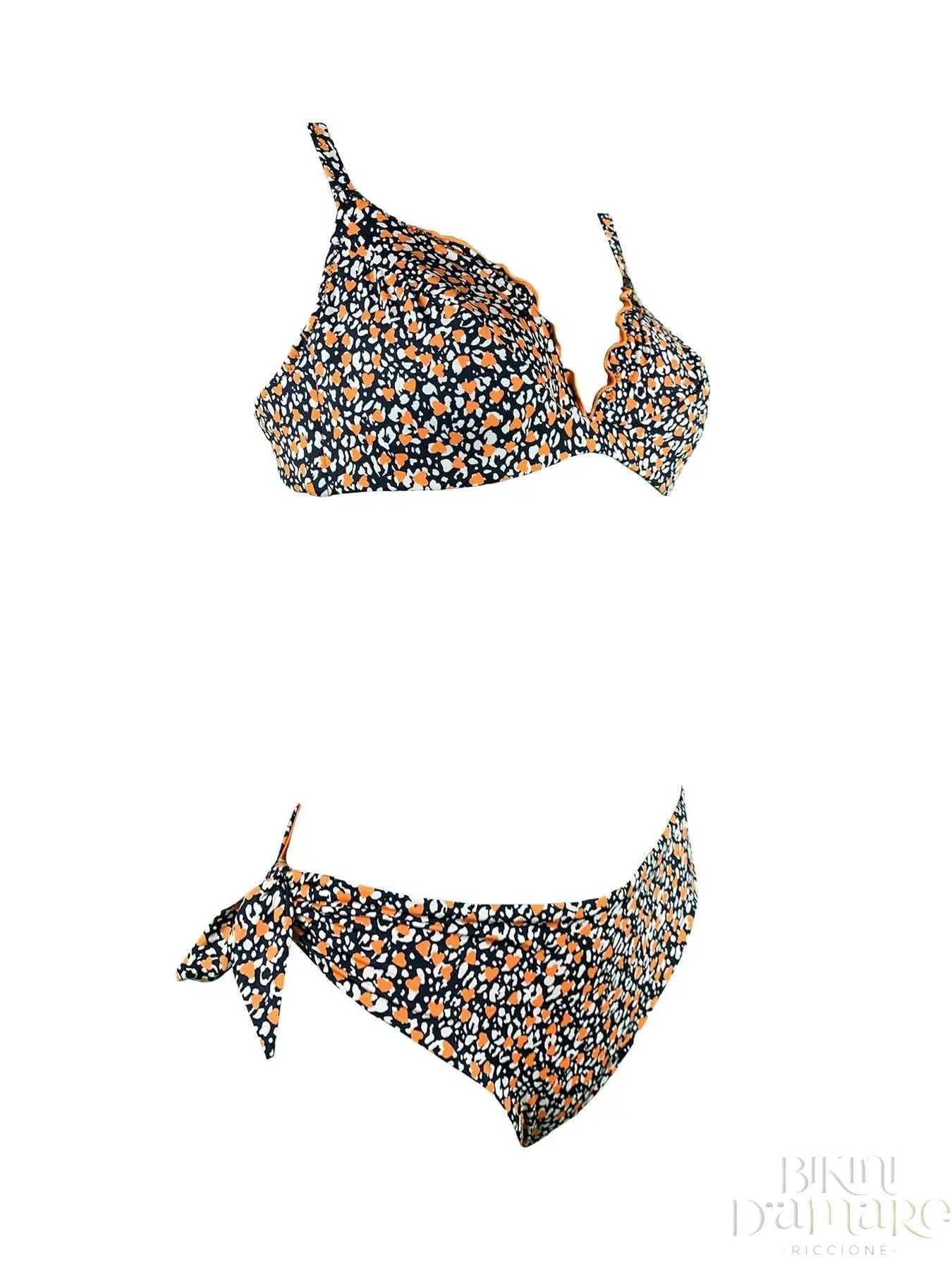 Bikini Ferretto Taglio Cuore KD Cuoricini Arancioni