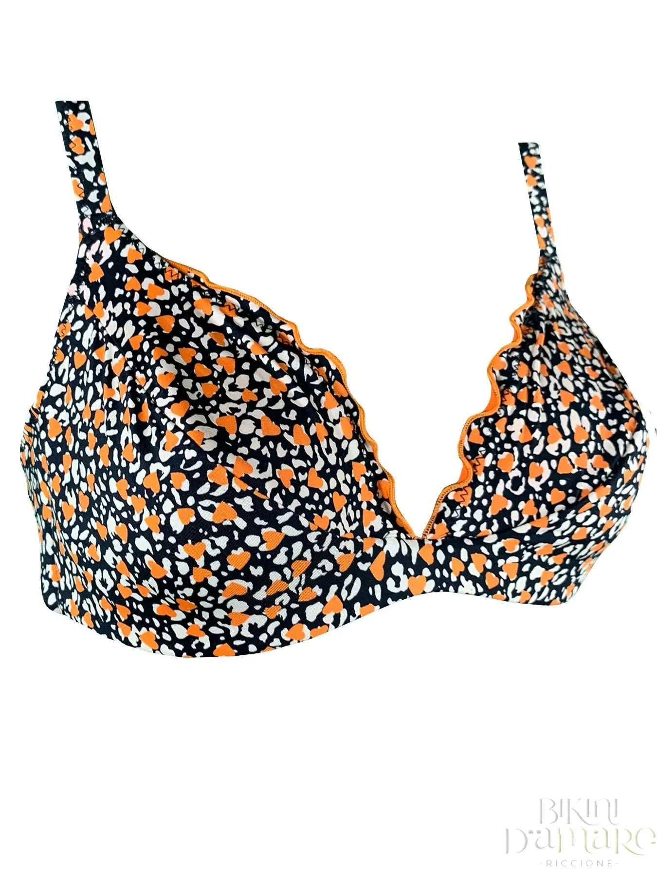 Bikini Ferretto Taglio Cuore KD Cuoricini Arancioni