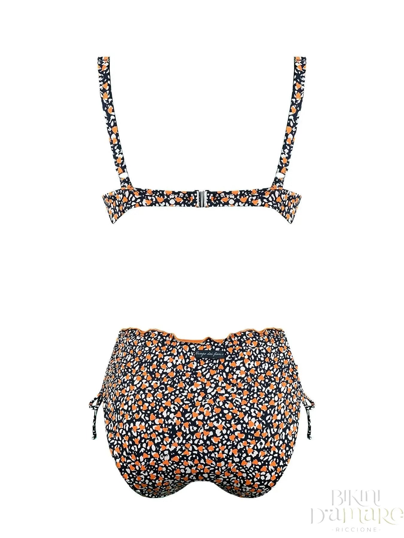Bikini Ferretto Taglio Cuore KD Cuoricini Arancioni