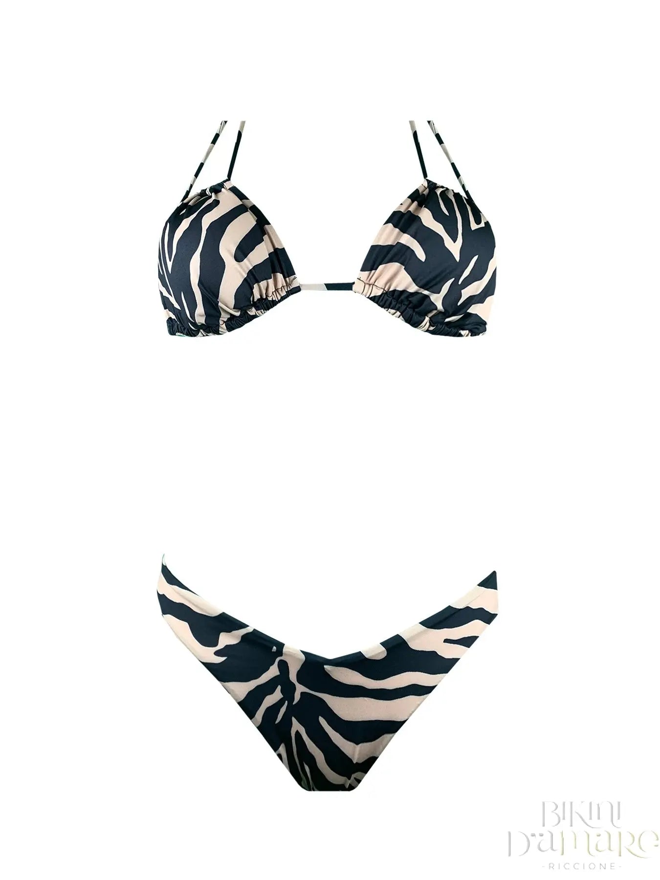 Bikini Triangolo 4 Posizioni Zebra Brown 2Bekini - Bikini D'amare Riccione