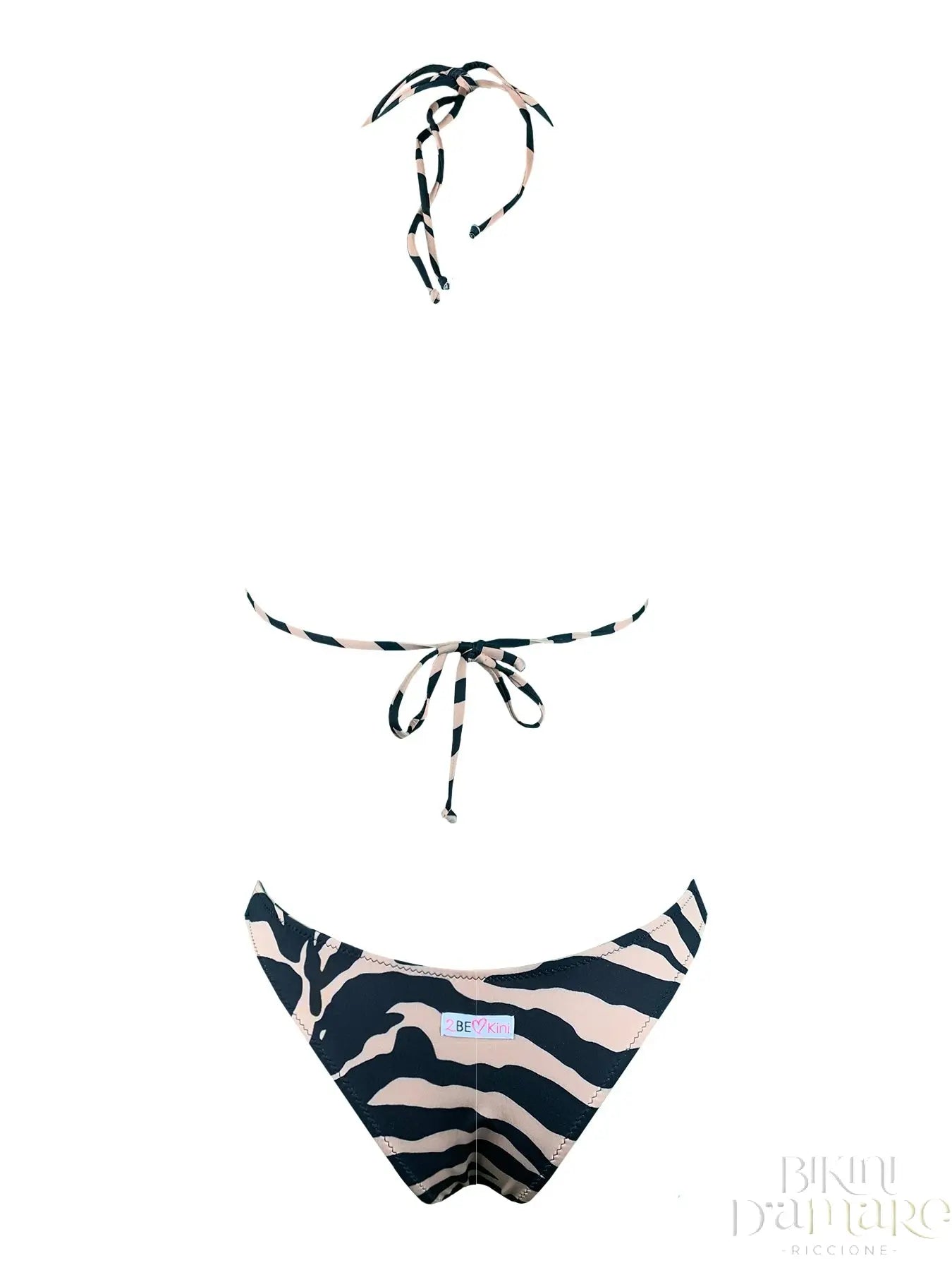 Bikini Triangolo 4 Posizioni Zebra Brown 2Bekini - Bikini D'amare Riccione