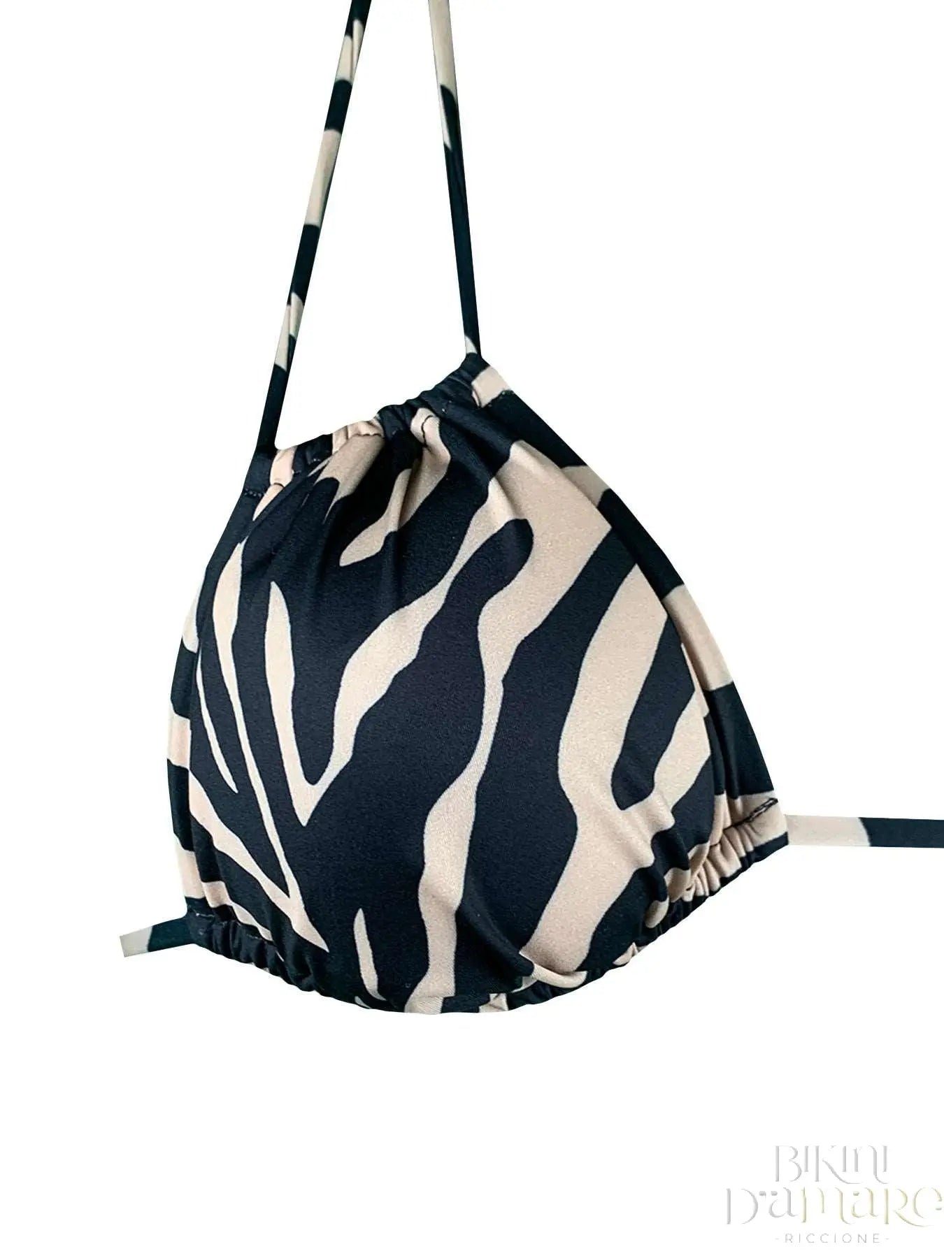 Bikini Triangolo 4 Posizioni Zebra Brown 2Bekini - Bikini D'amare Riccione