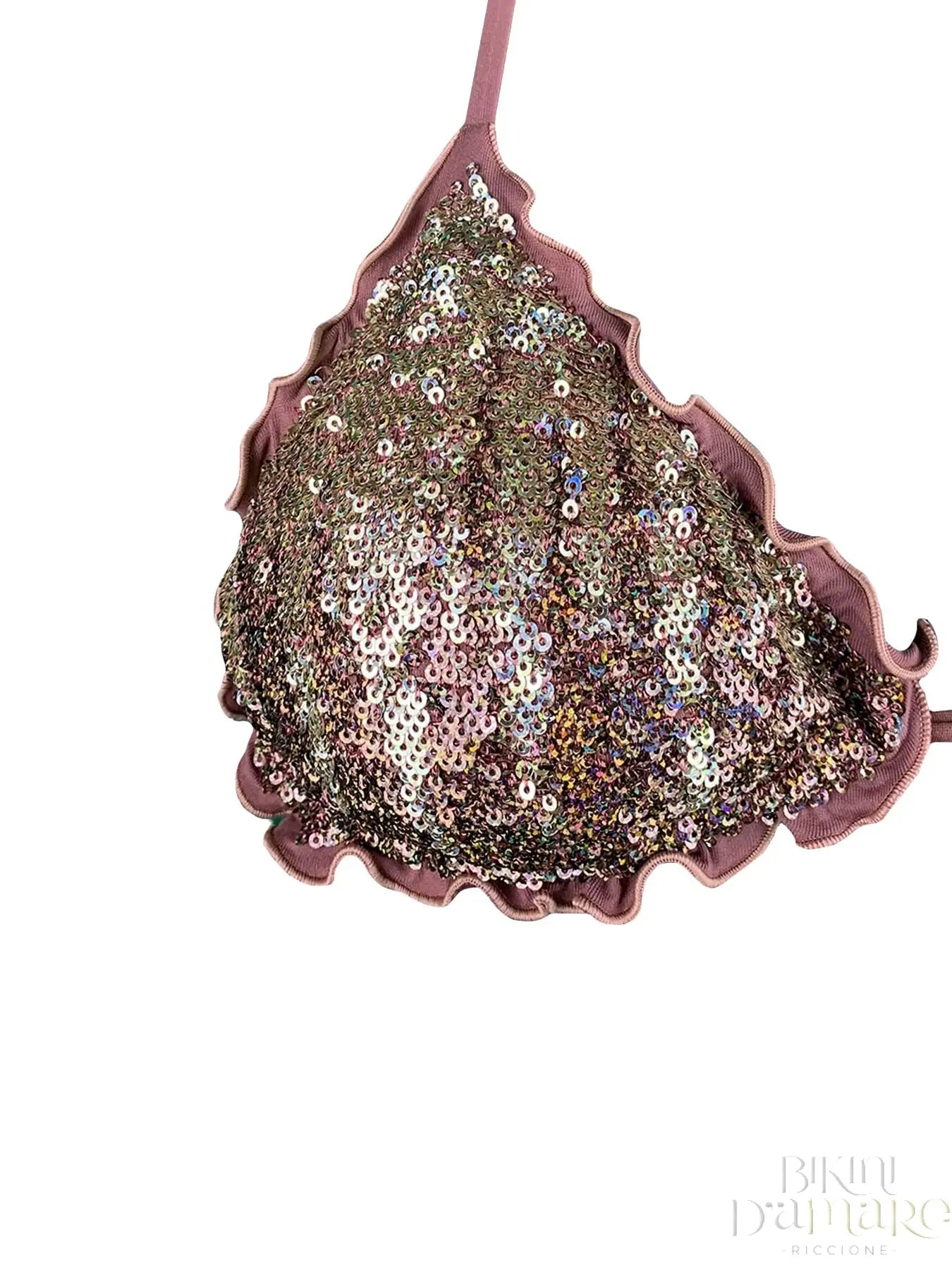 Bikini Triangolo Paillettes Fiammate Ciocco - Bikini D'amare Riccione