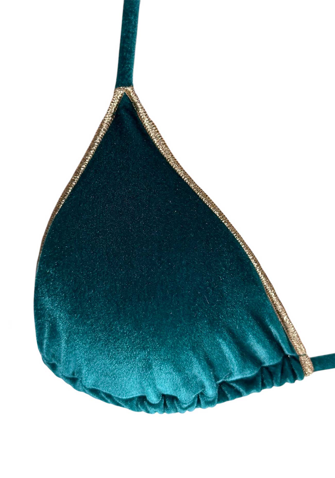 Coals Beach Bikini Triangolo Velluto Verde Sequoia - Bikini D'amare Riccione