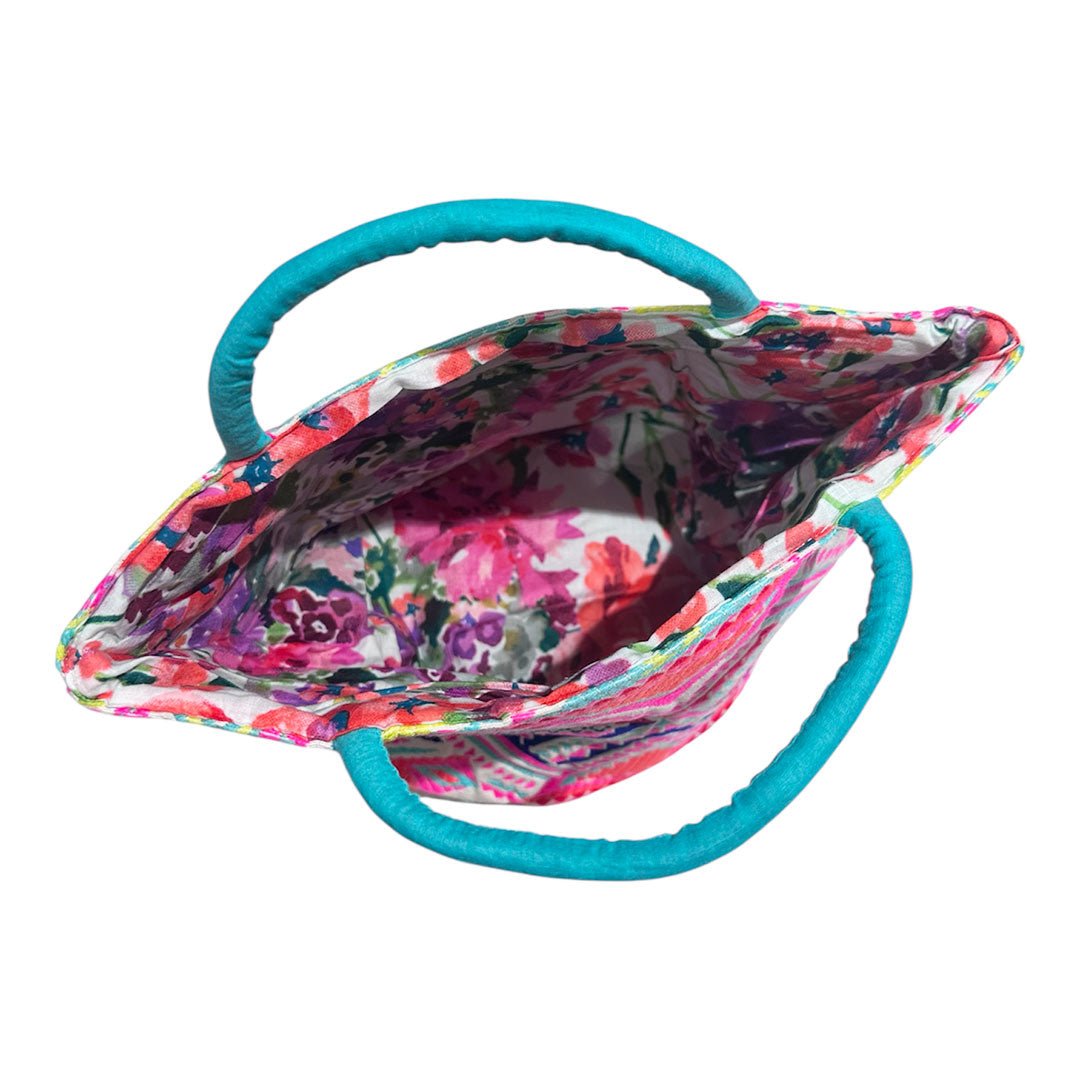 Borsetta Secchiello in Tessuto con Ricamo Artigianale Multicolor - Bikini D'amare Riccione