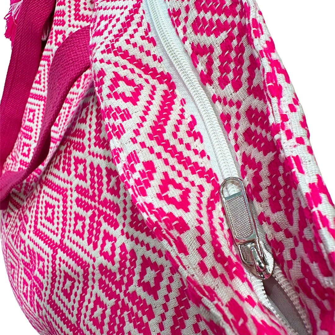 Borsa in Tessuto con Ricamo Artigianale Fucsia - Bikini D'amare Riccione