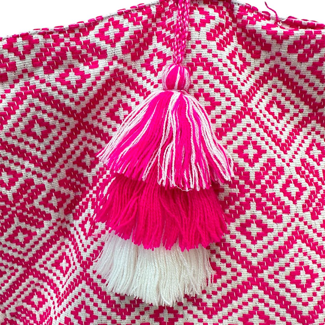 Borsa in Tessuto con Ricamo Artigianale Fucsia - Bikini D'amare Riccione