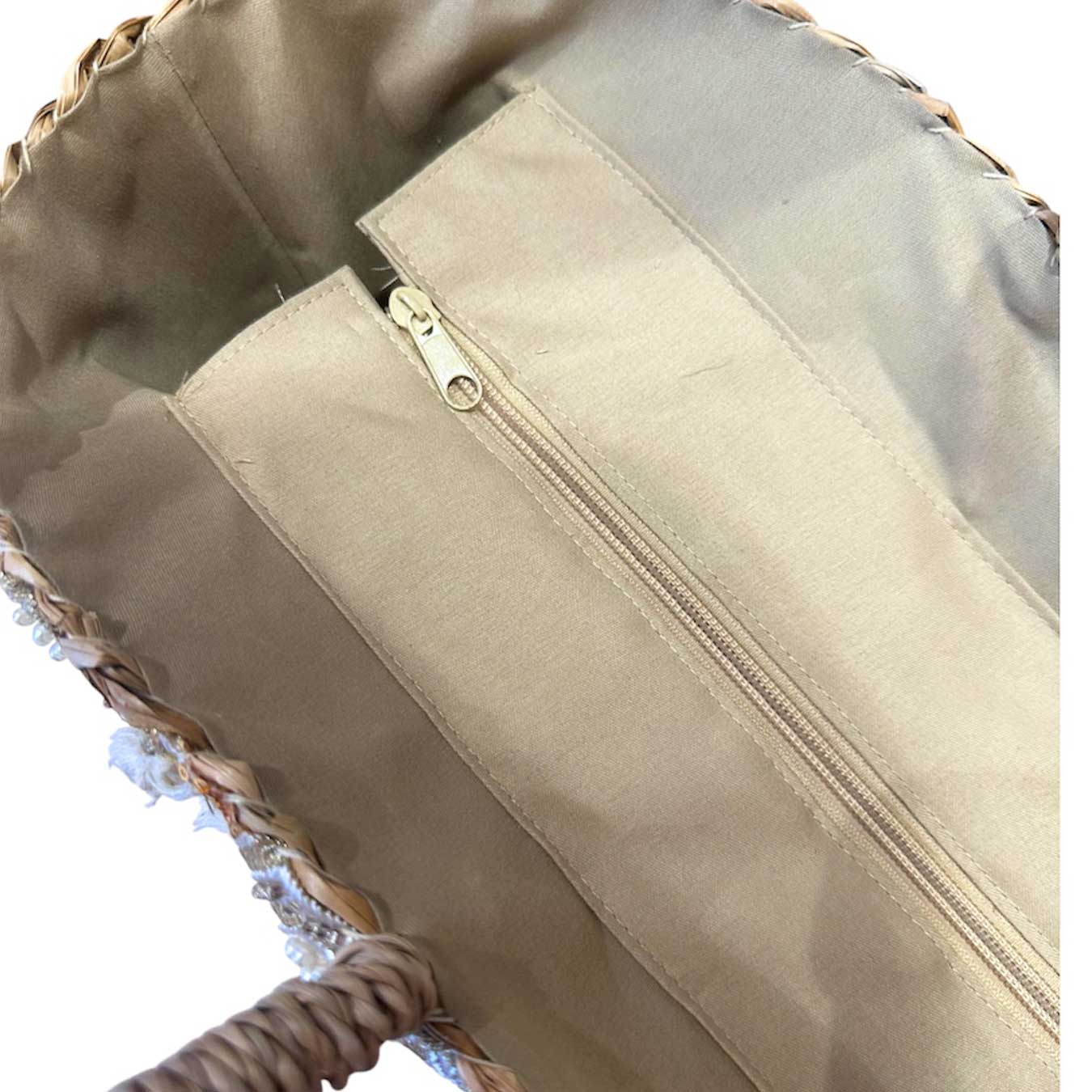 Borsa Mare di Paglia Ponpon Panna - Bikini D'amare Riccione