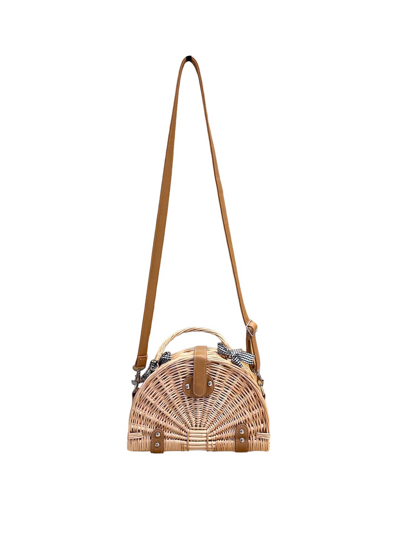 Borsetta Tracolla Paglia Vichy Picnic Bikini D'amare