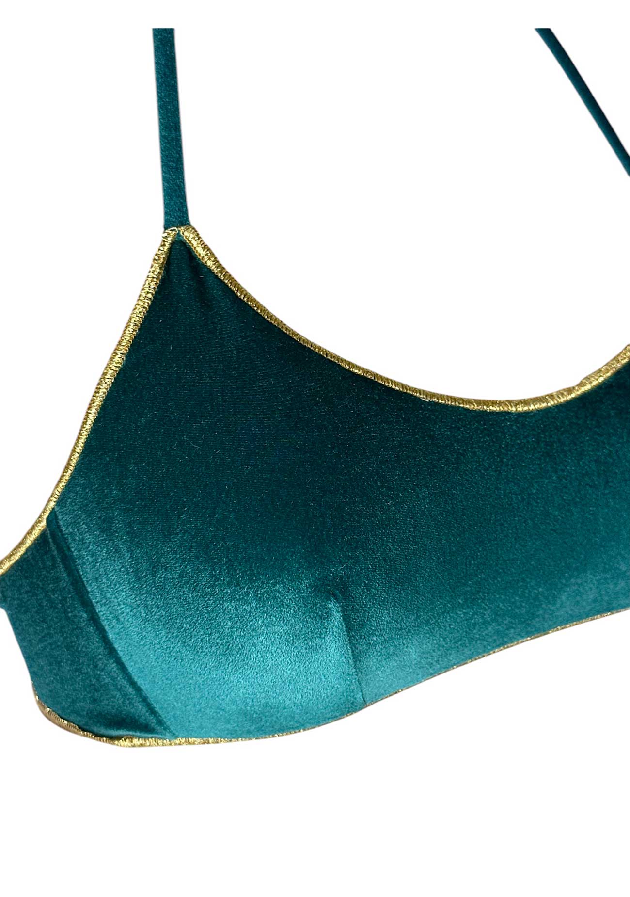 Coals Beach Bikini Brassiere Velluto Verde Sequoia - Bikini D'amare Riccione