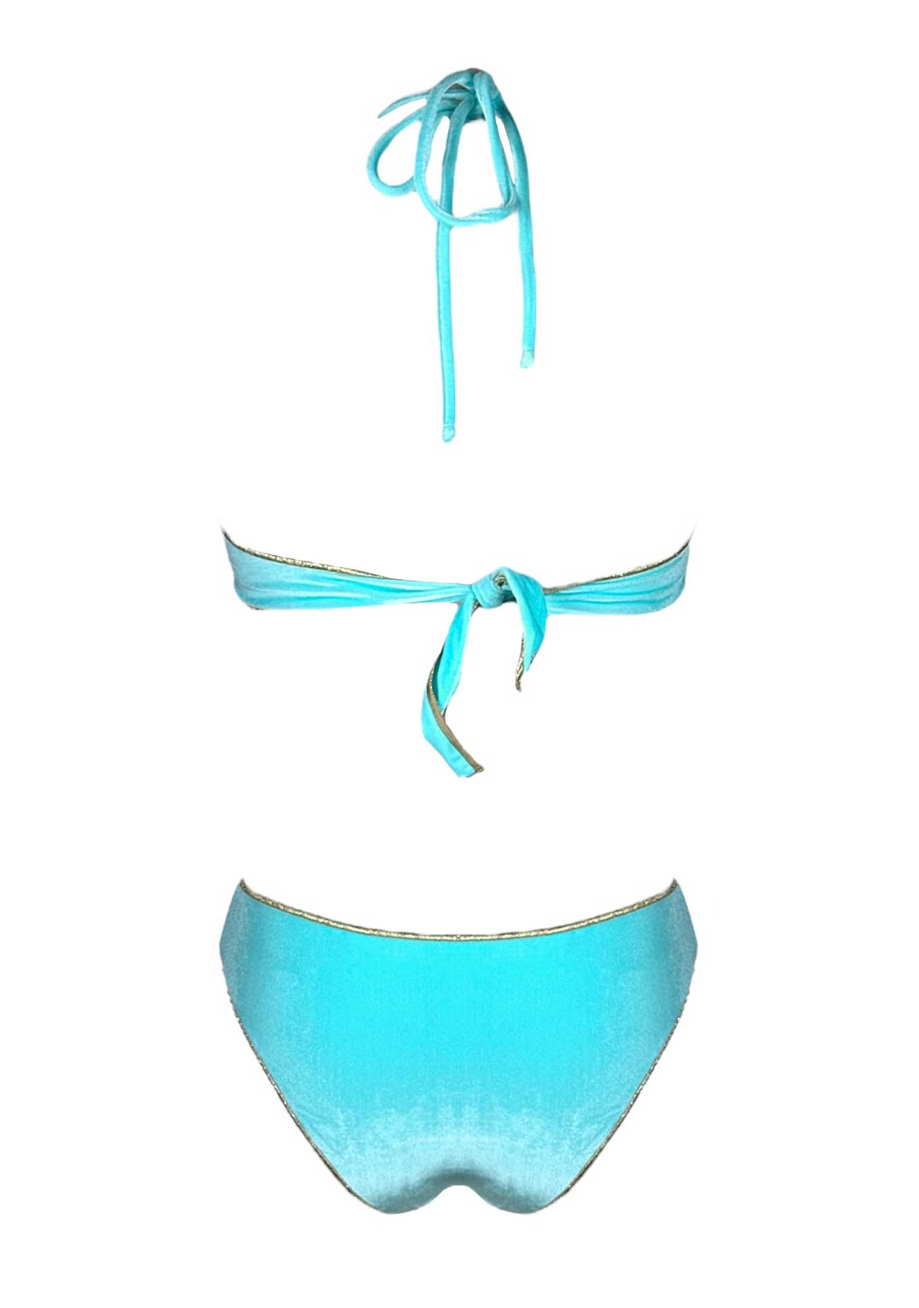 Coals Beach Bikini Brassiere Velluto Celeste - Bikini D'amare Riccione